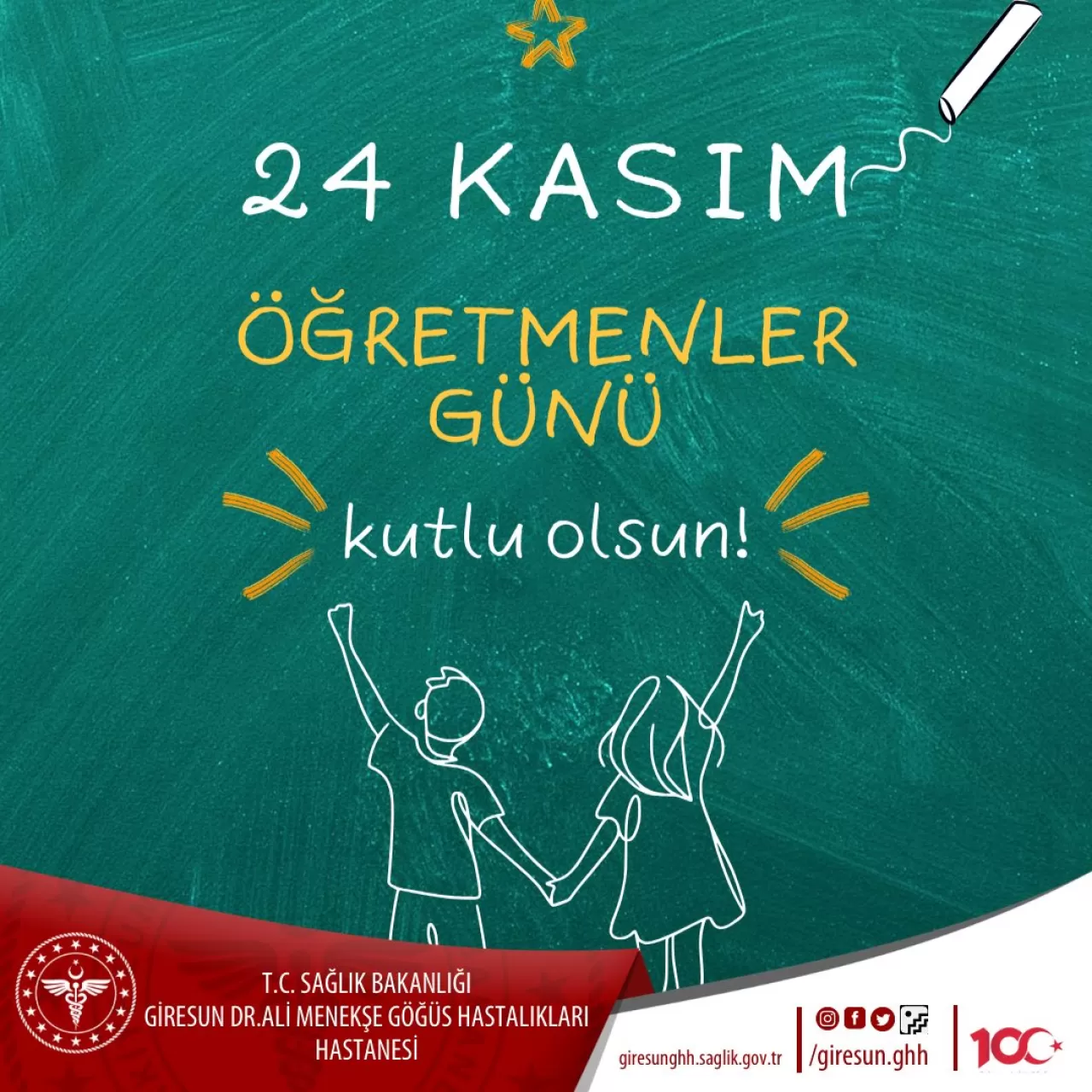 Dr. Ali Menekşe Göğüs Hastalıkları Hastanesi'nden 24 Kasım Öğretmenler Günü Mesajı