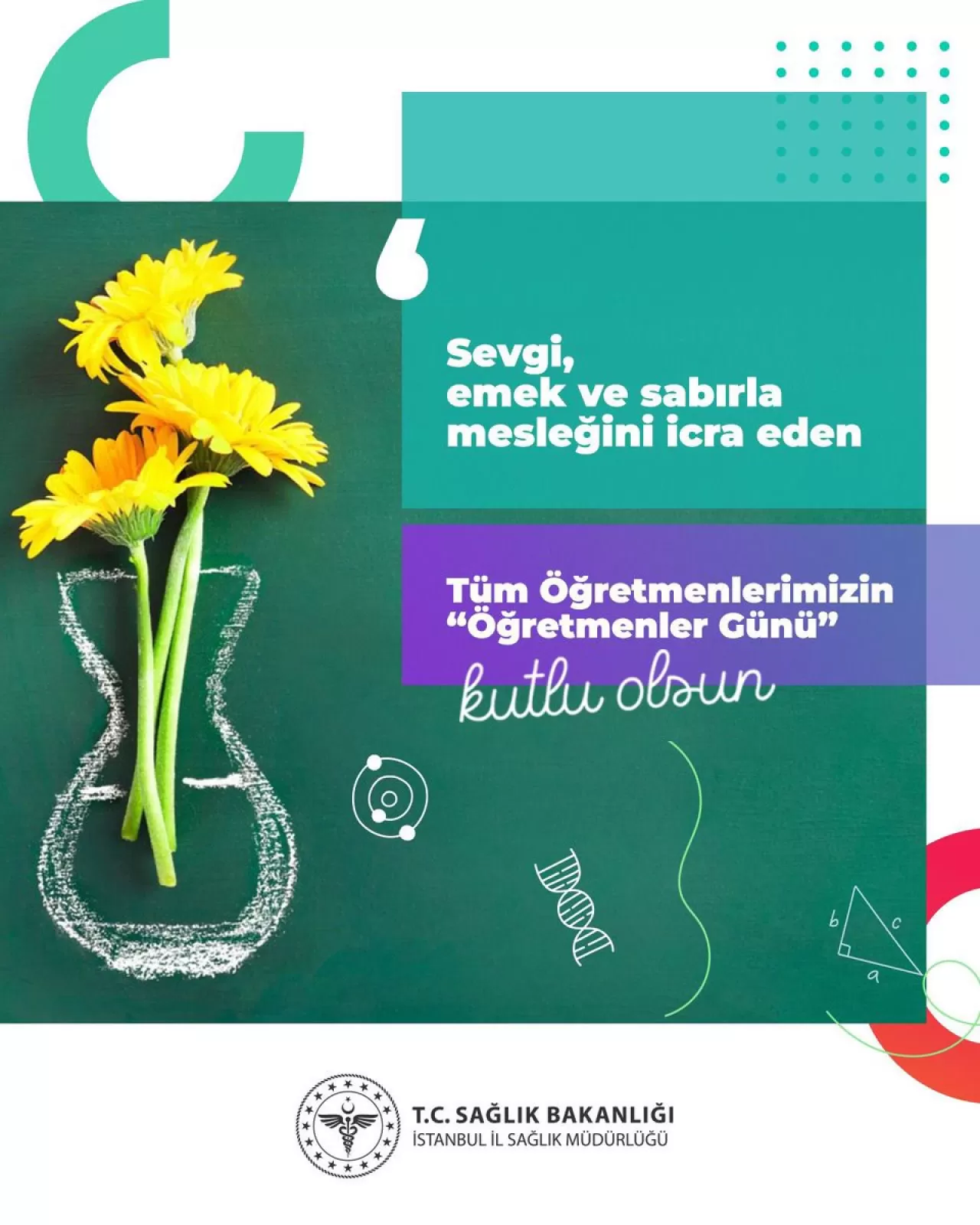 İstanbul İl Sağlık Müdürlüğü'nden Öğretmenler Günü Mesajı: 