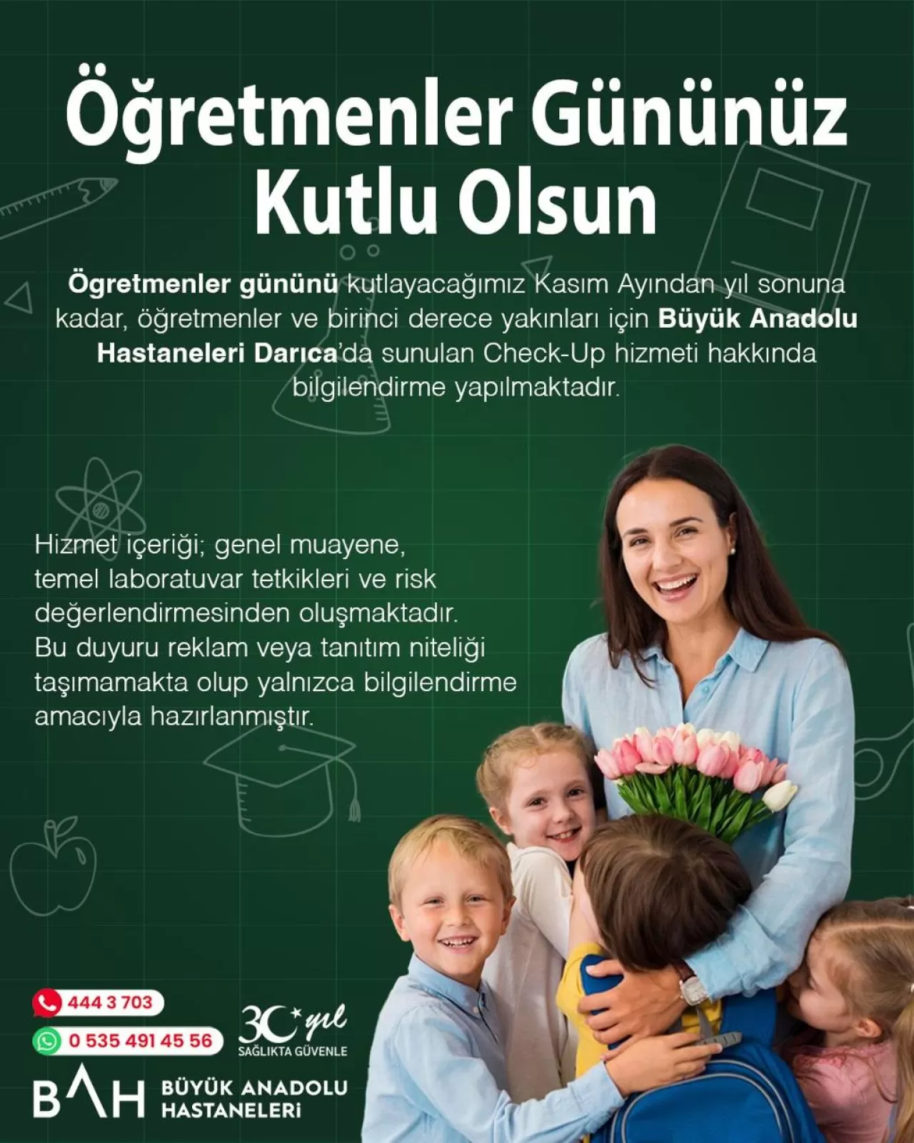 Büyük Anadolu Hastanesi'nden Öğretmenlere Özel Check-Up Kampanyası