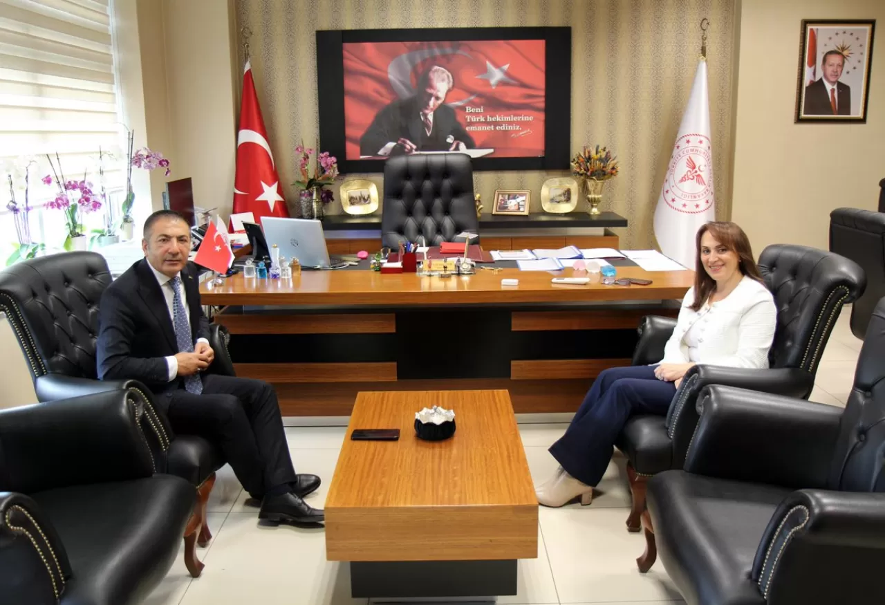 Denizli İl Sağlık Müdürü ile Ticaret Odası Başkanı Sağlıkta İş Birliğini Görüştü