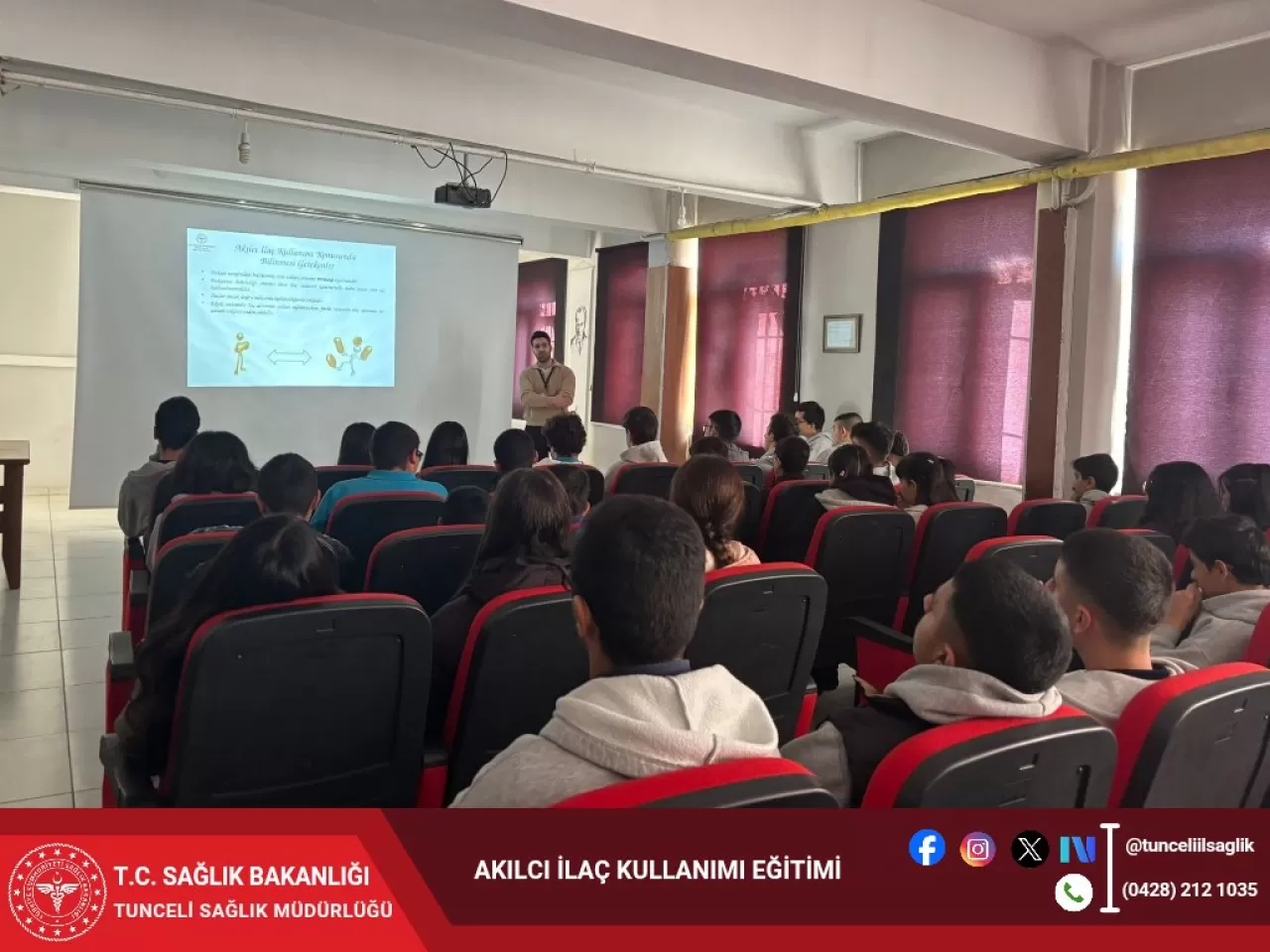 Tunceli'de Öğrencilere Akılcı İlaç Kullanımı Eğitimi Verildi