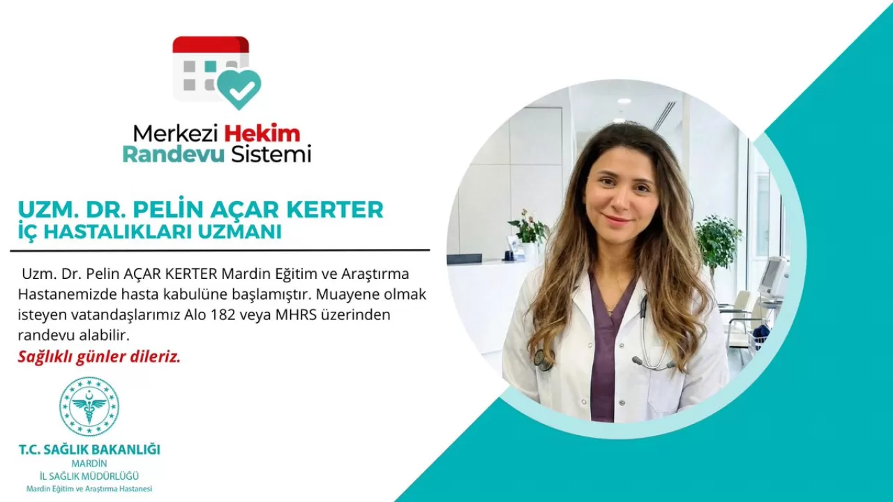 Mardin Eğitim ve Araştırma Hastanesi'nde Yeni Uzman Doktor Hizmete Girdi