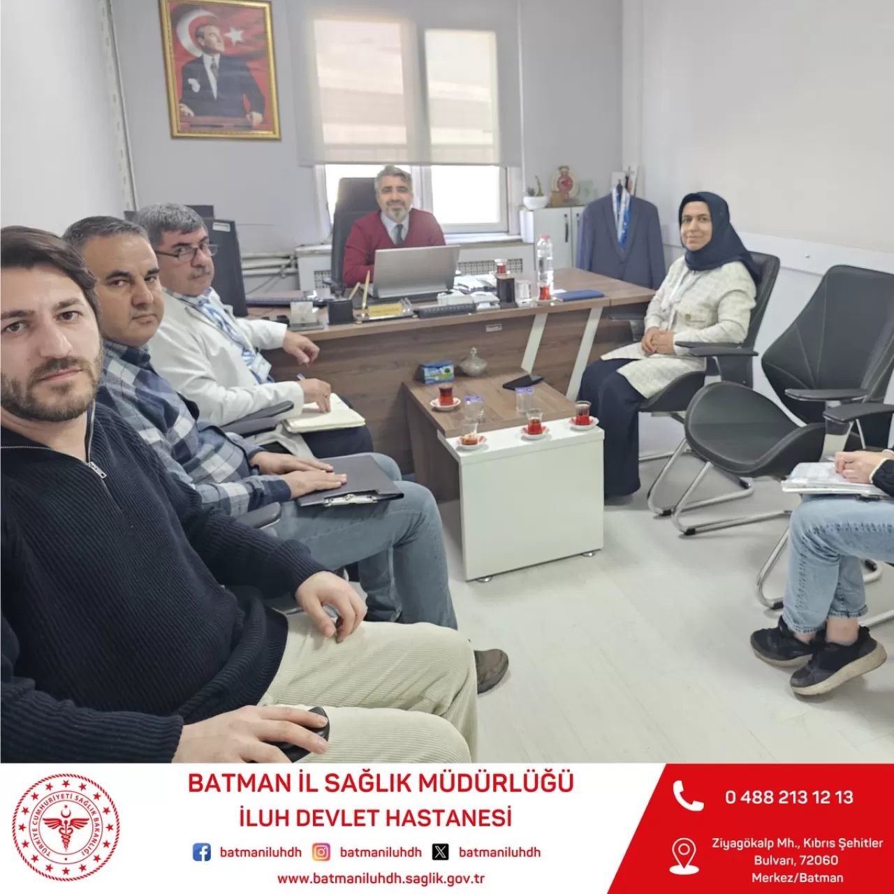 Batman İluh Devlet Hastanesi'nde Sağlık Tesisi Değerlendirme Toplantısı Gerçekleştirildi