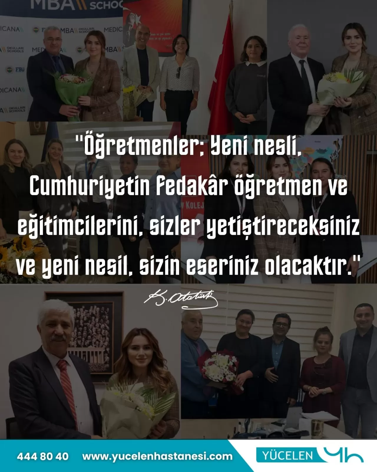 Yücelen Hastanesi Öğretmenler Günü'nde Muğla'daki Eğitim Kurumlarını Ziyaret Etti