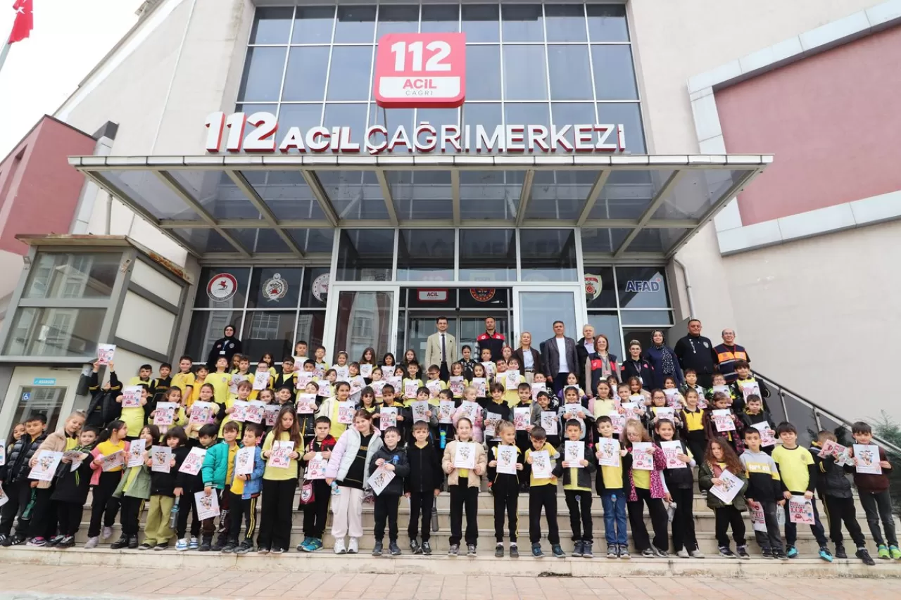 Samsun'da 112 Acil Çağrı Merkezi'ne Minik Ziyaret