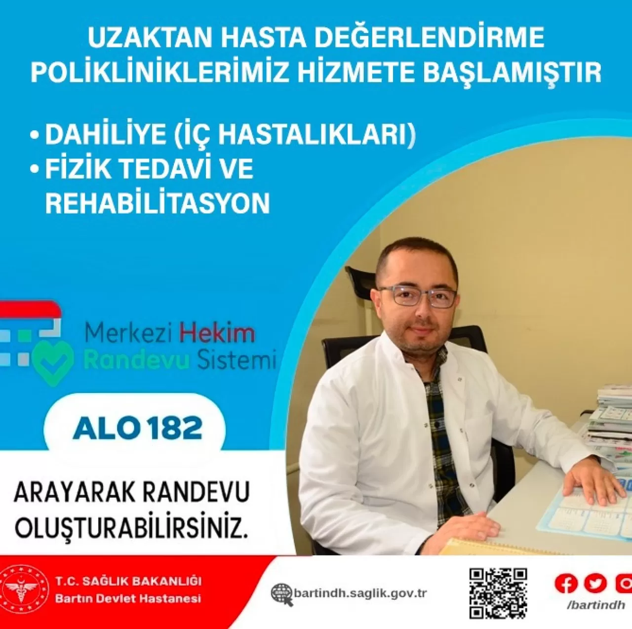 Bartın Devlet Hastanesi'nde Görüntülü Muayene Dönemi Başladı