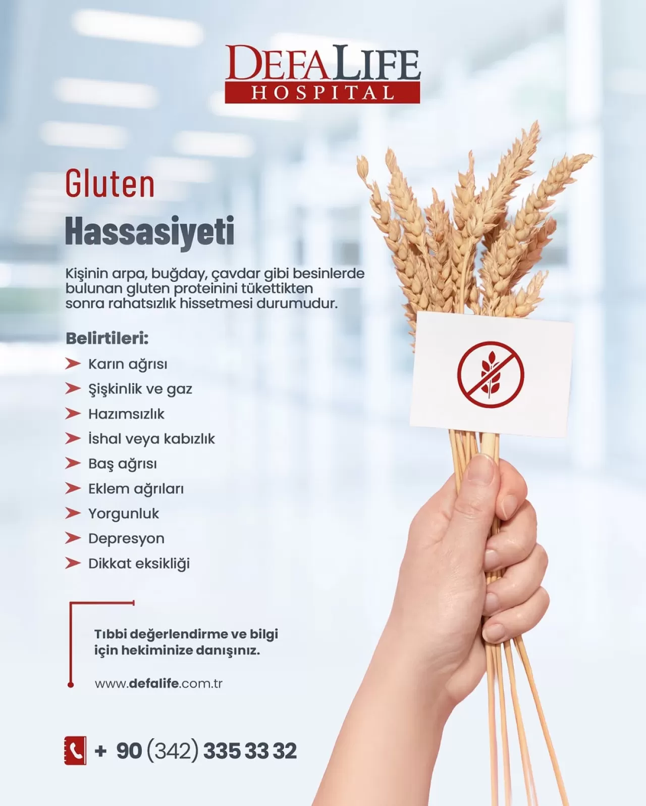 Gaziantep Defa Life Hastanesi: Gluten Hassasiyeti Konusunda Bilgilendirme Yaptı