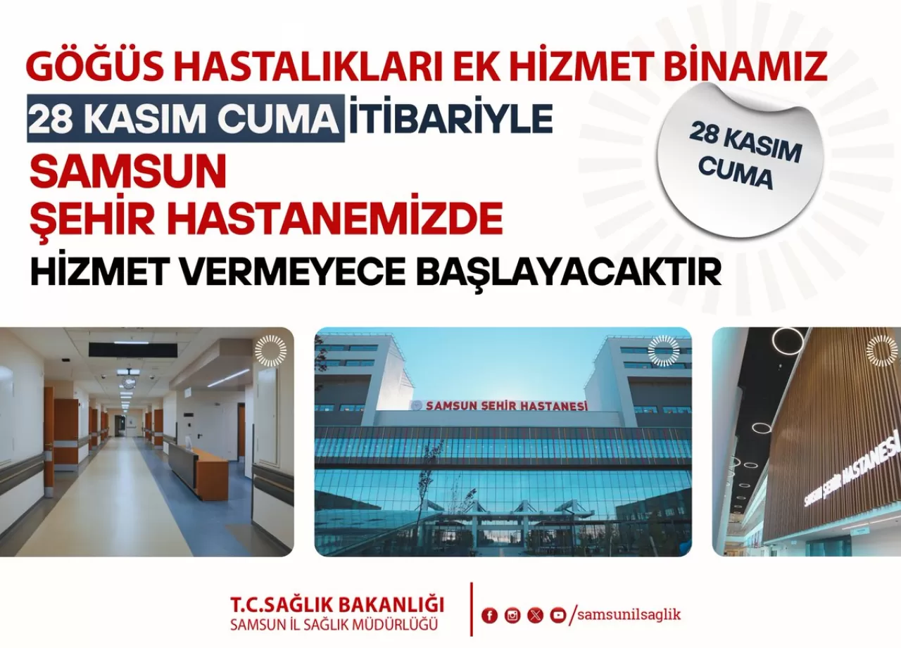 Samsun Şehir Hastanesi'nde Göğüs Hastalıkları Hizmeti Başlıyor