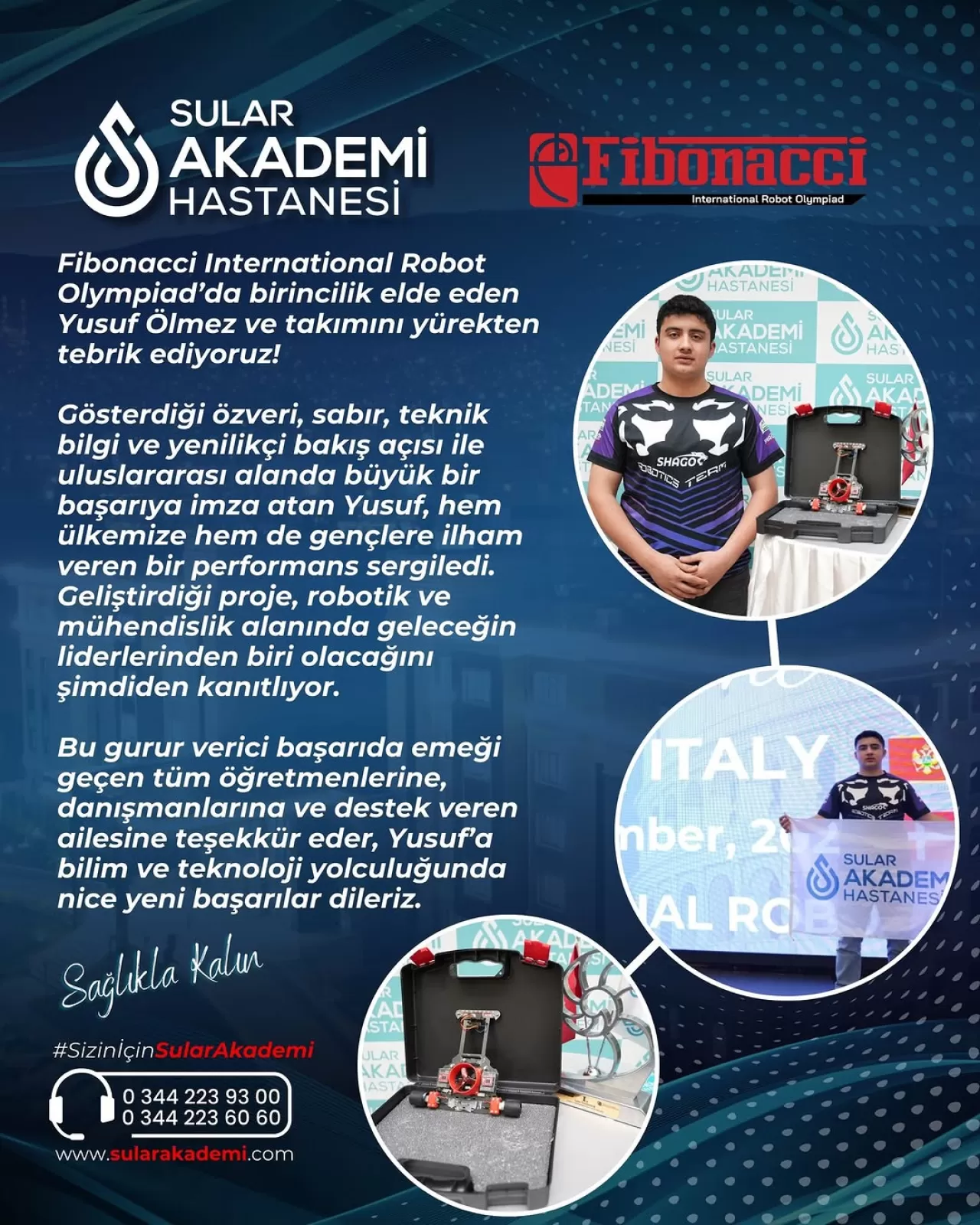 Kahramanmaraşlı Yusuf Ölmez, Uluslararası Robot Olimpiyatı'nda Birinci Oldu