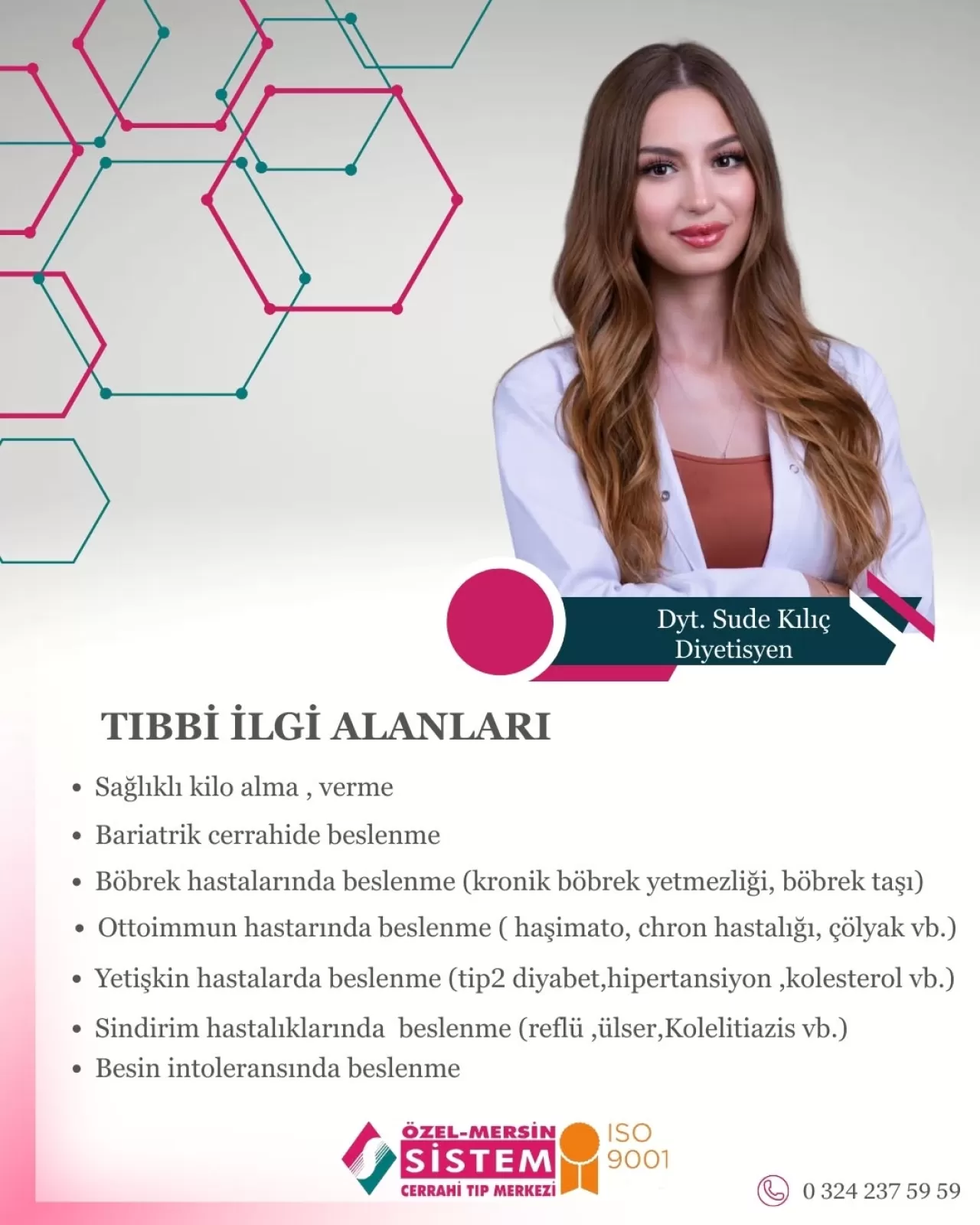 Mersin Sistem Cerrahi Tıp Merkezi'ne Yeni Beslenme Uzmanı