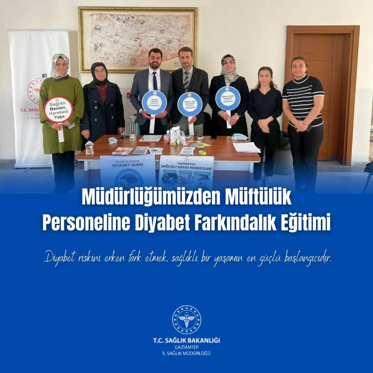 Gaziantep'te Müftülük Personeline Diyabet Farkındalık Eğitimi