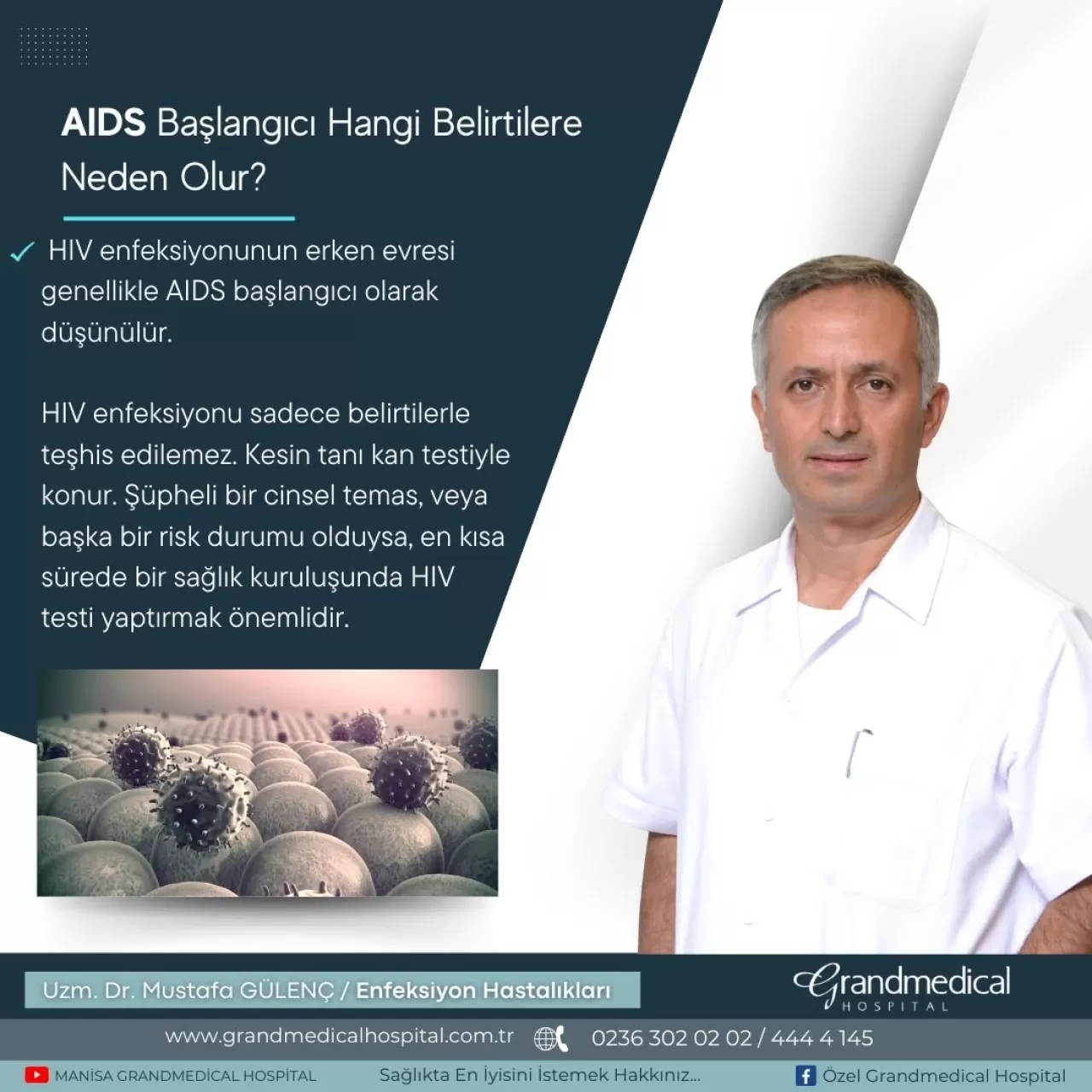 Manisa Grandmedical Hastanesi'nden HIV ve AIDS Farkındalık Uyarısı