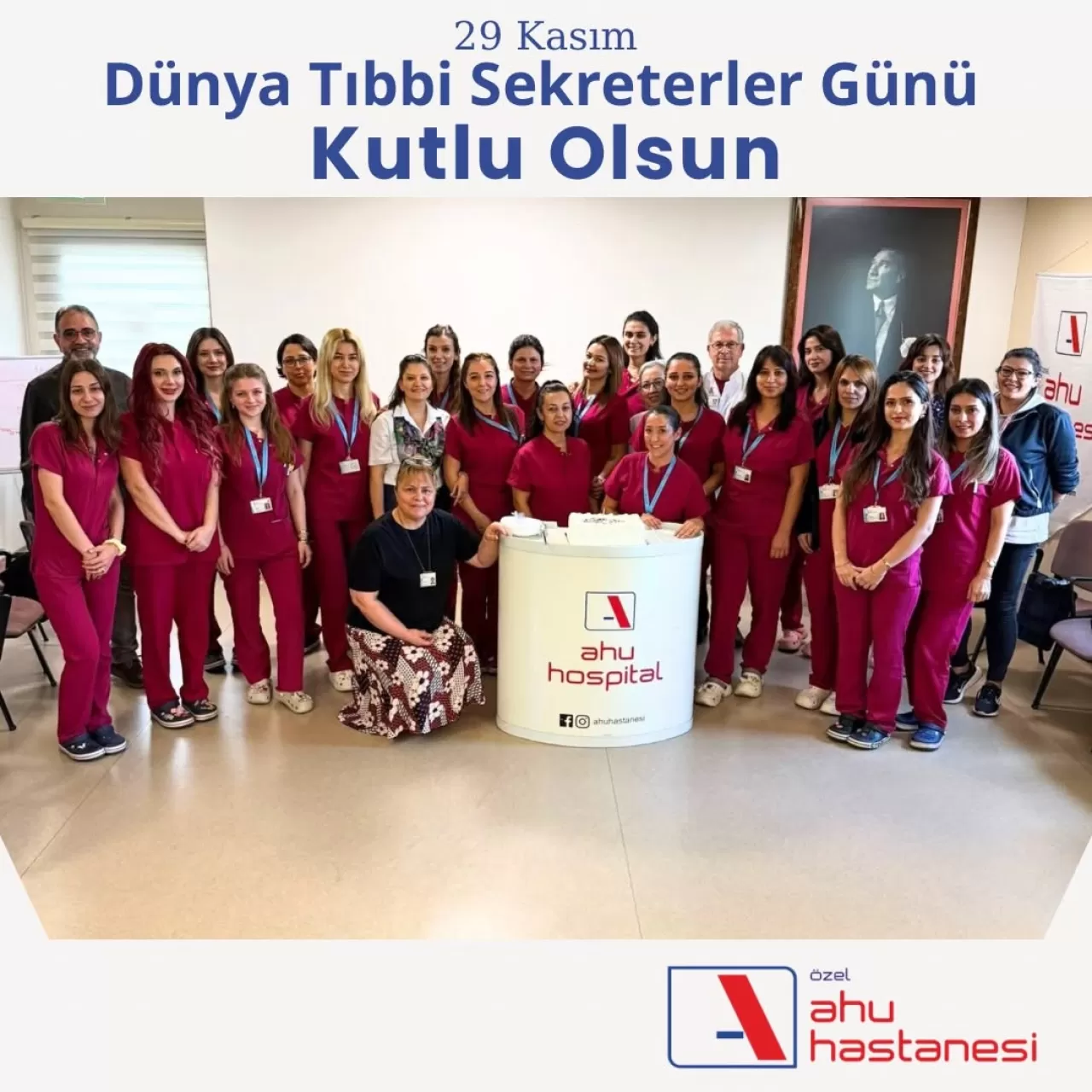 Muğla Ahu Hastanesi'nden Tıbbi Sekreterlere Özel Kutlama