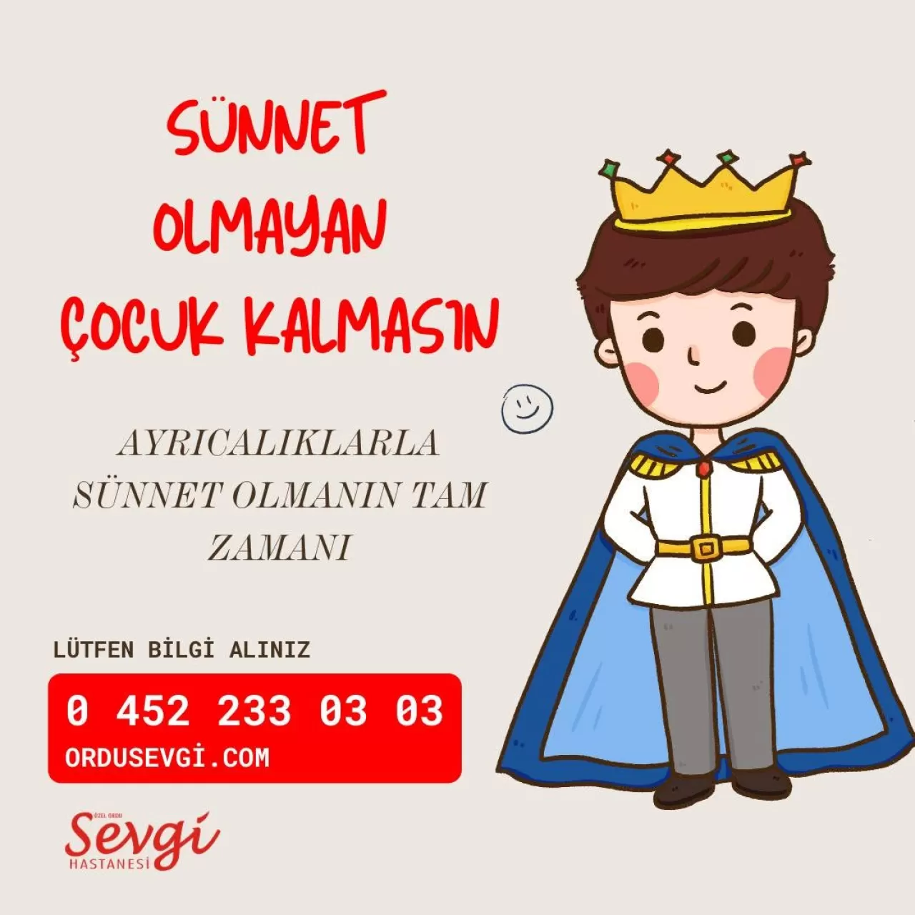 Ordu Özel Sevgi Hastanesi'nde Profesyonel Sünnet Hizmeti