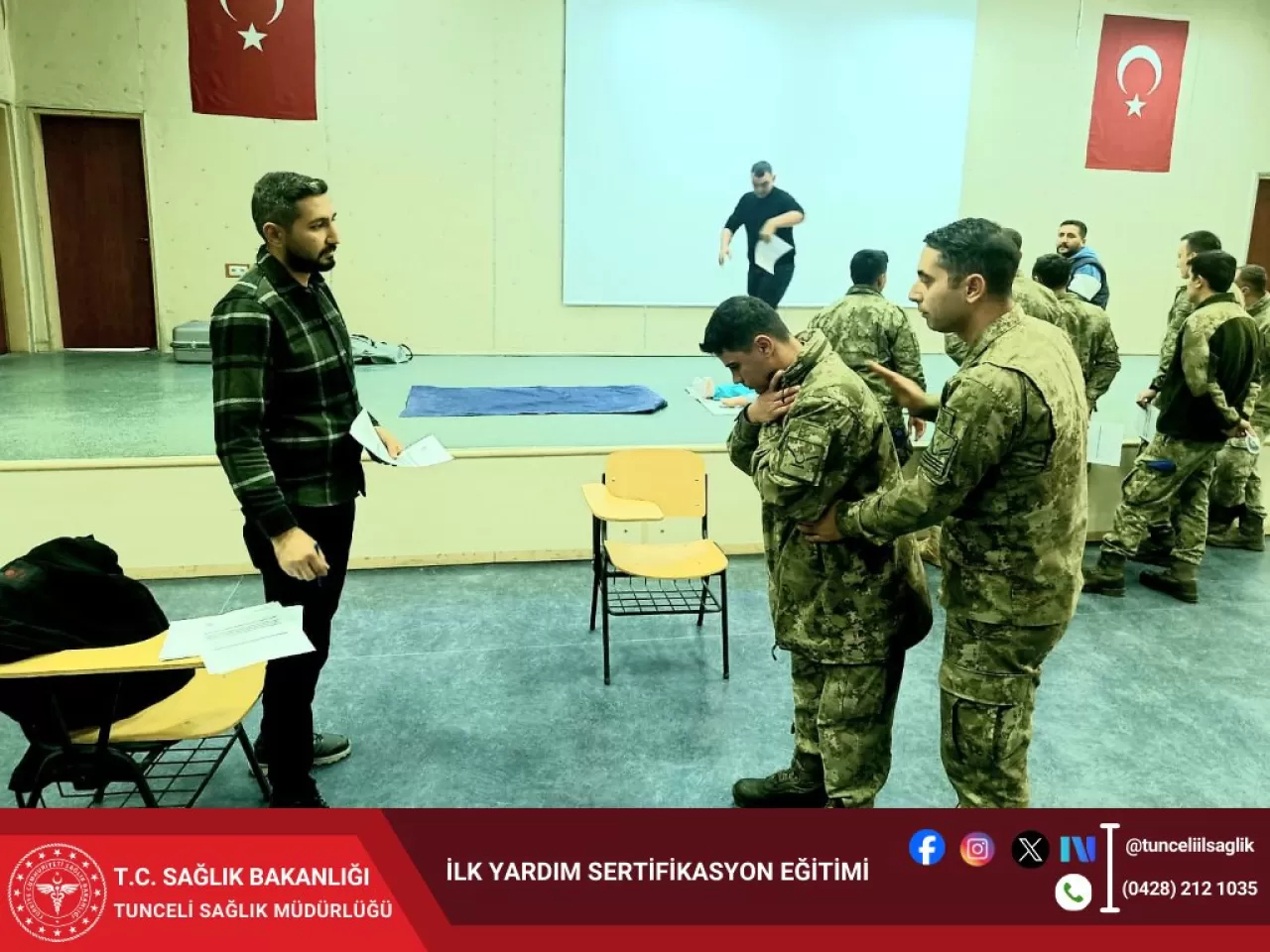 Tunceli'de Komando Personeline İlkyardım Eğitimi Verildi
