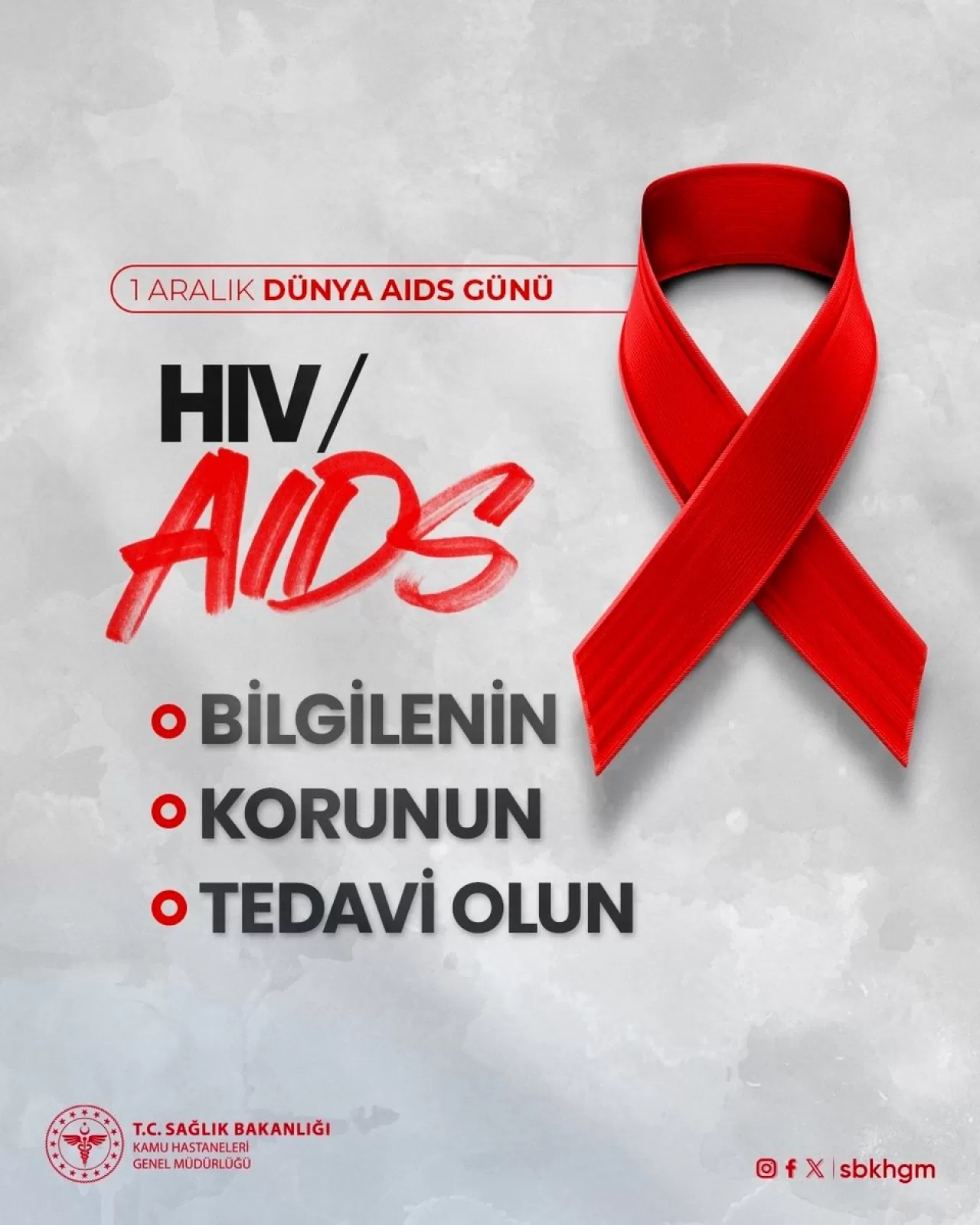 1 Aralık Dünya AIDS Günü'nde Farkındalık Vurgusu