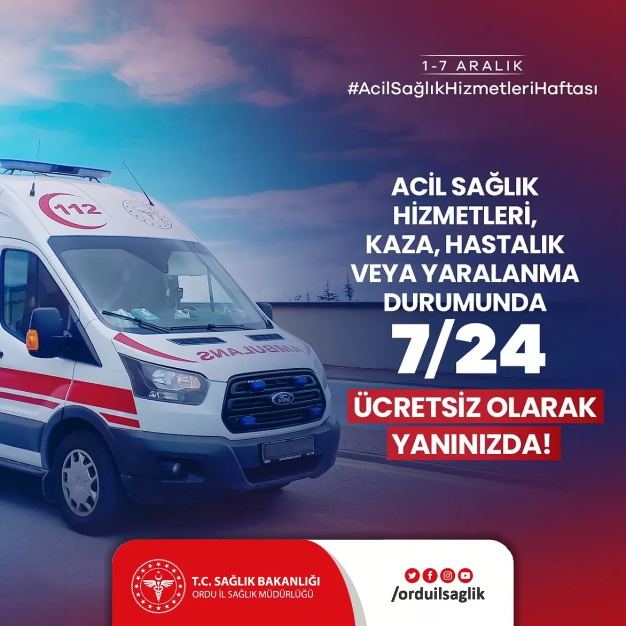 Ordu'da Acil Sağlık Hizmetleri Haftası Kutlandı