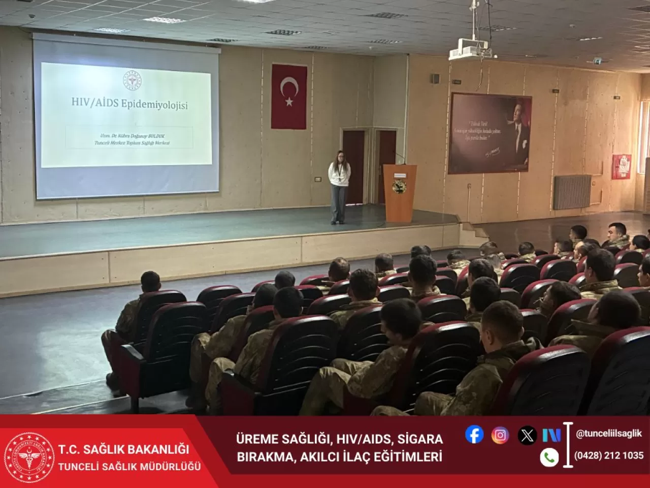 Tunceli'de Askerlere Üreme Sağlığı ve Sağlıklı Yaşam Eğitimi Verildi