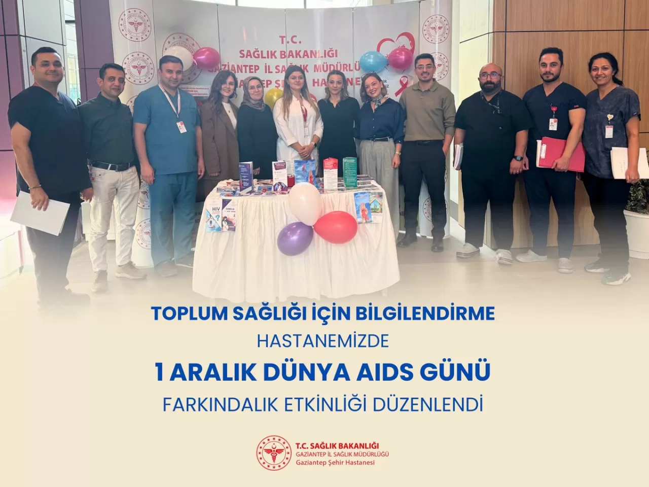 Gaziantep Şehir Hastanesi'nde Dünya AIDS Günü Farkındalık Etkinliği