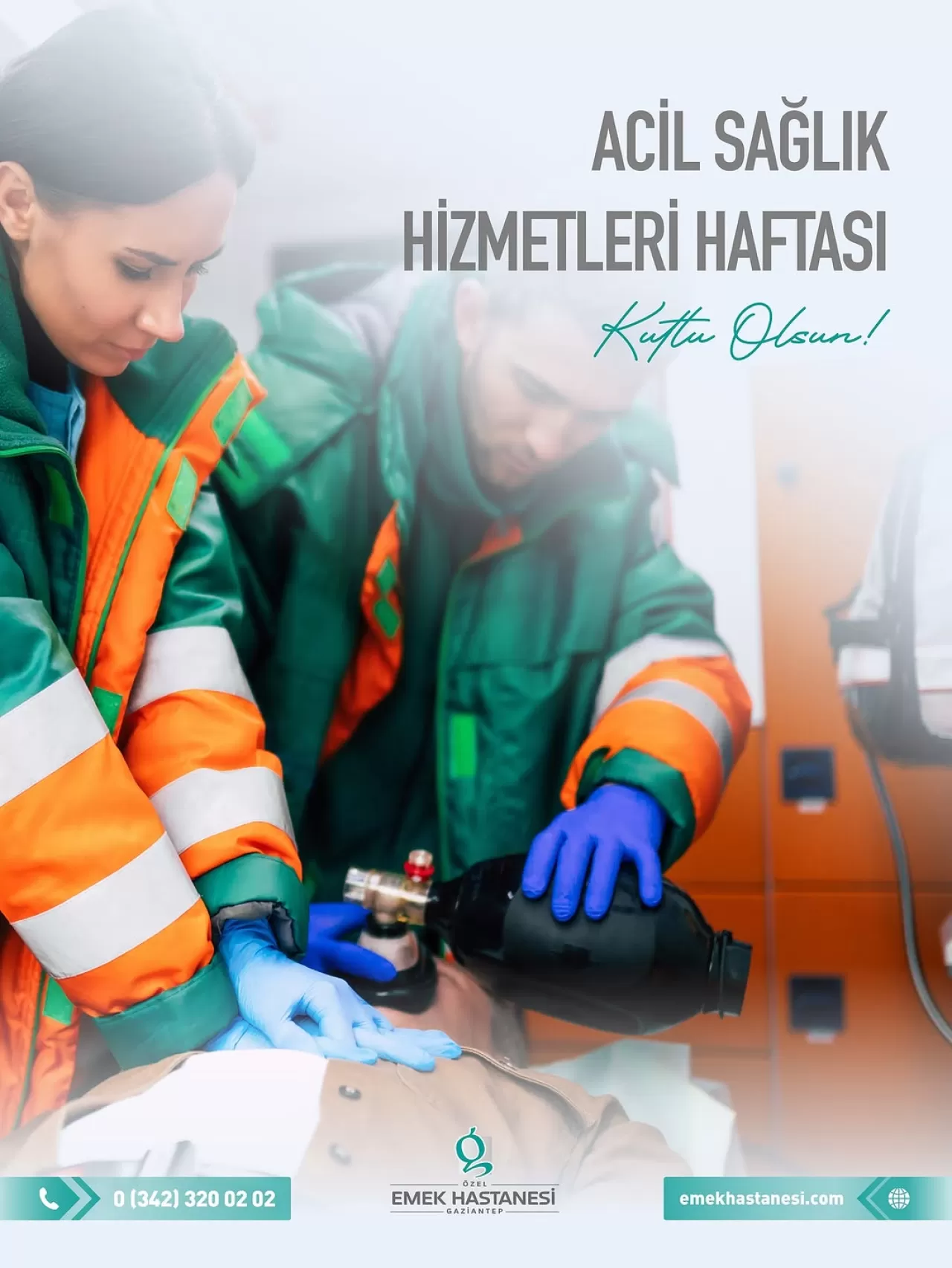 Gaziantep Özel Emek Hastanesi'nden Acil Sağlık Hizmetleri Haftası Mesajı