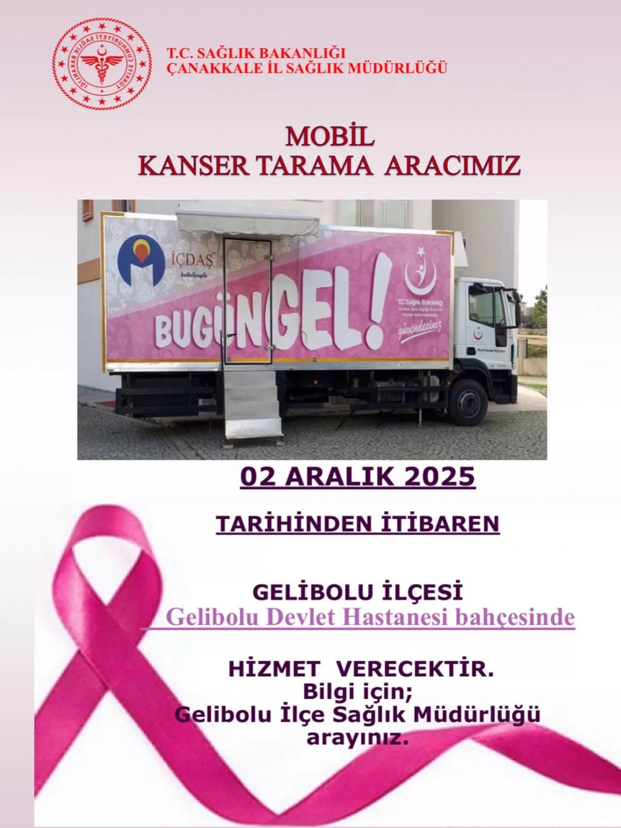 Gelibolu'da Ücretsiz Sağlık Taramaları Başladı