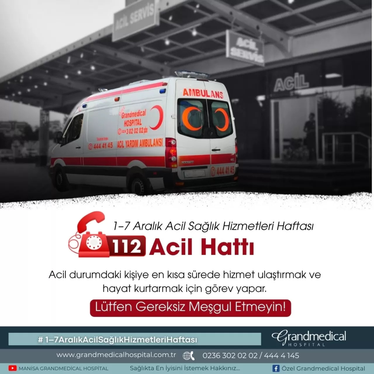 Manisa Grandmedical Hastanesi'nden Acil Sağlık Çalışanlarına Anlamlı Teşekkür