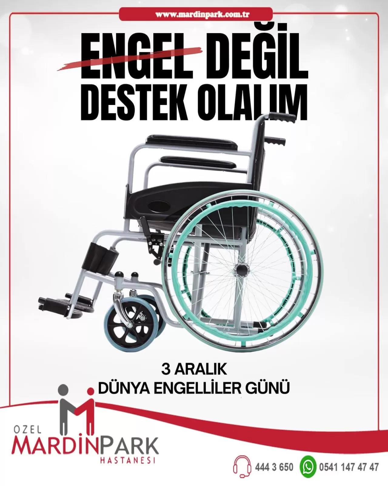 Özel Mardin Park Hastanesi'nden 3 Aralık Dünya Engelliler Günü'nde Anlamlı Mesaj