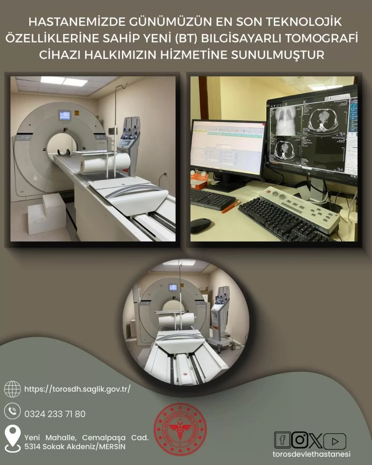 Mersin'de Sağlık Hizmetleri Yeni Tomografi Cihazı ile Güçleniyor