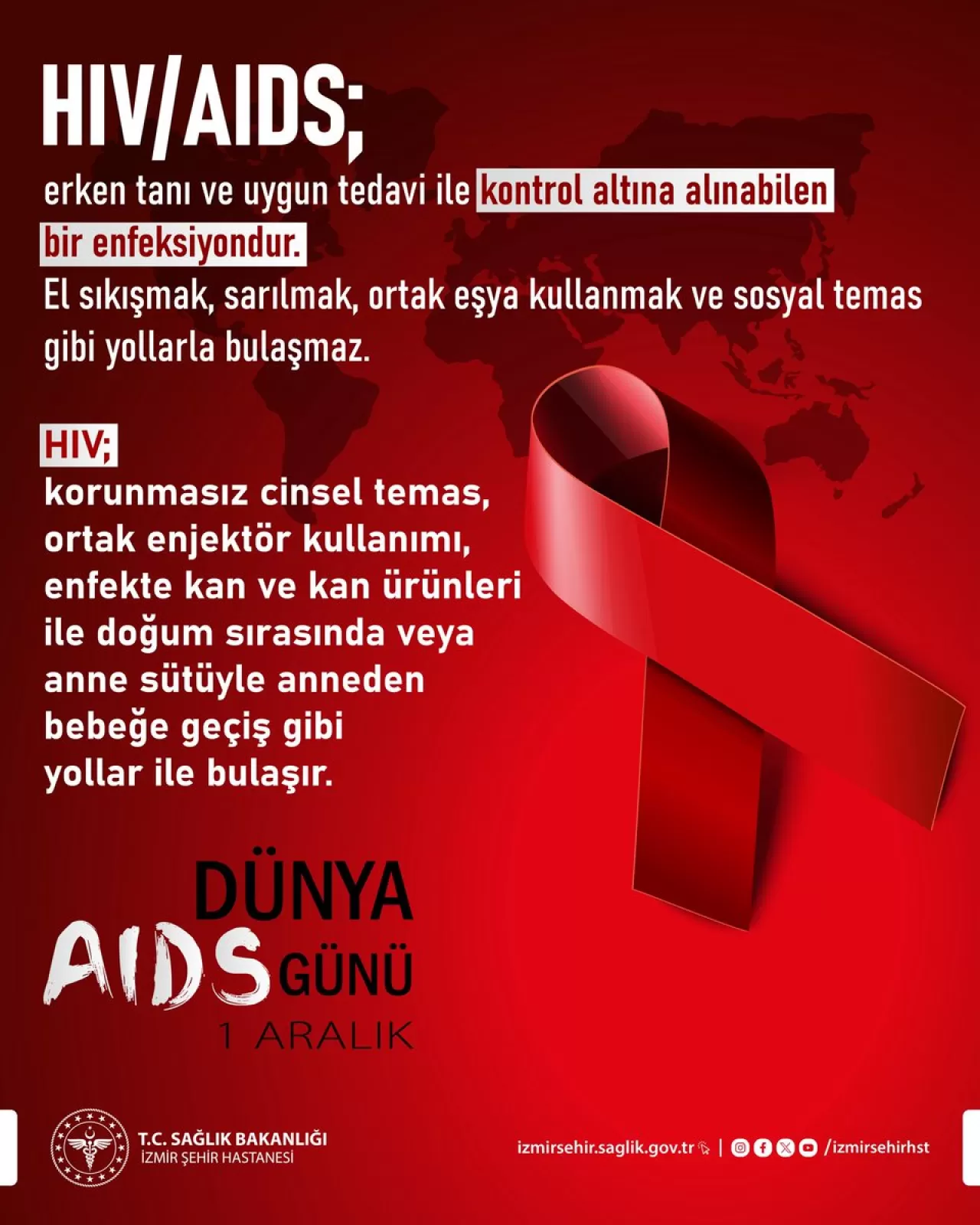 İzmir Şehir Hastanesi'nden Dünya AIDS Günü'nde Önemli Açıklama: HIV/AIDS Hakkında Doğru Bilinen Yanlışlar
