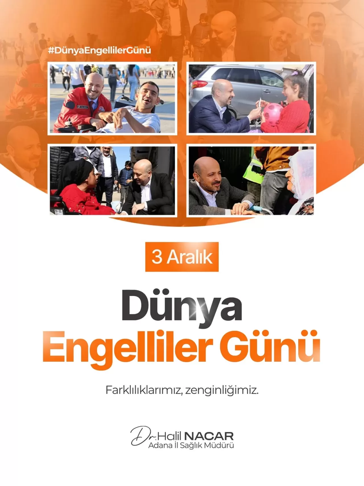 Adana'da 3 Aralık Dünya Engelliler Günü Mesajı: Engel Değil, İmkan Üretmek