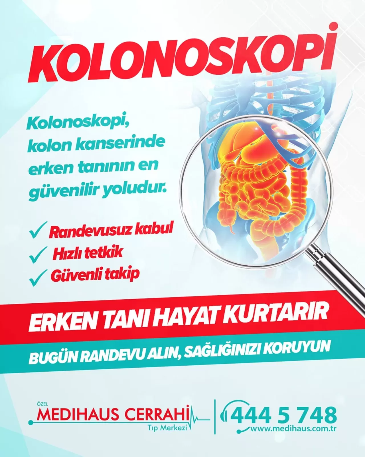 Medihaus Cerrahi Tıp Merkezi Kolon Kanserinde Erken Tanının Önemini Vurguluyor