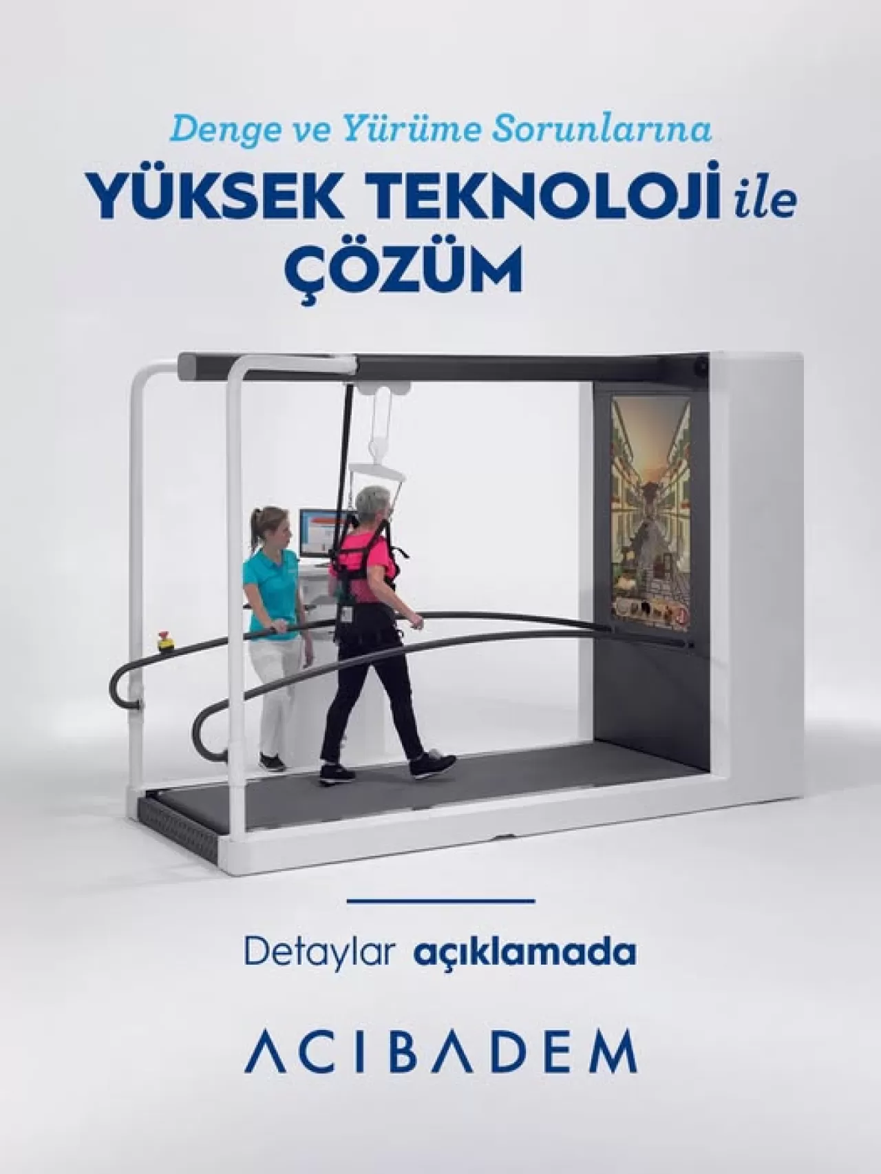 Acıbadem Adana'da Yürüme ve Denge Rehabilitasyonu Cihazı C-Mill ile Güçleniyor