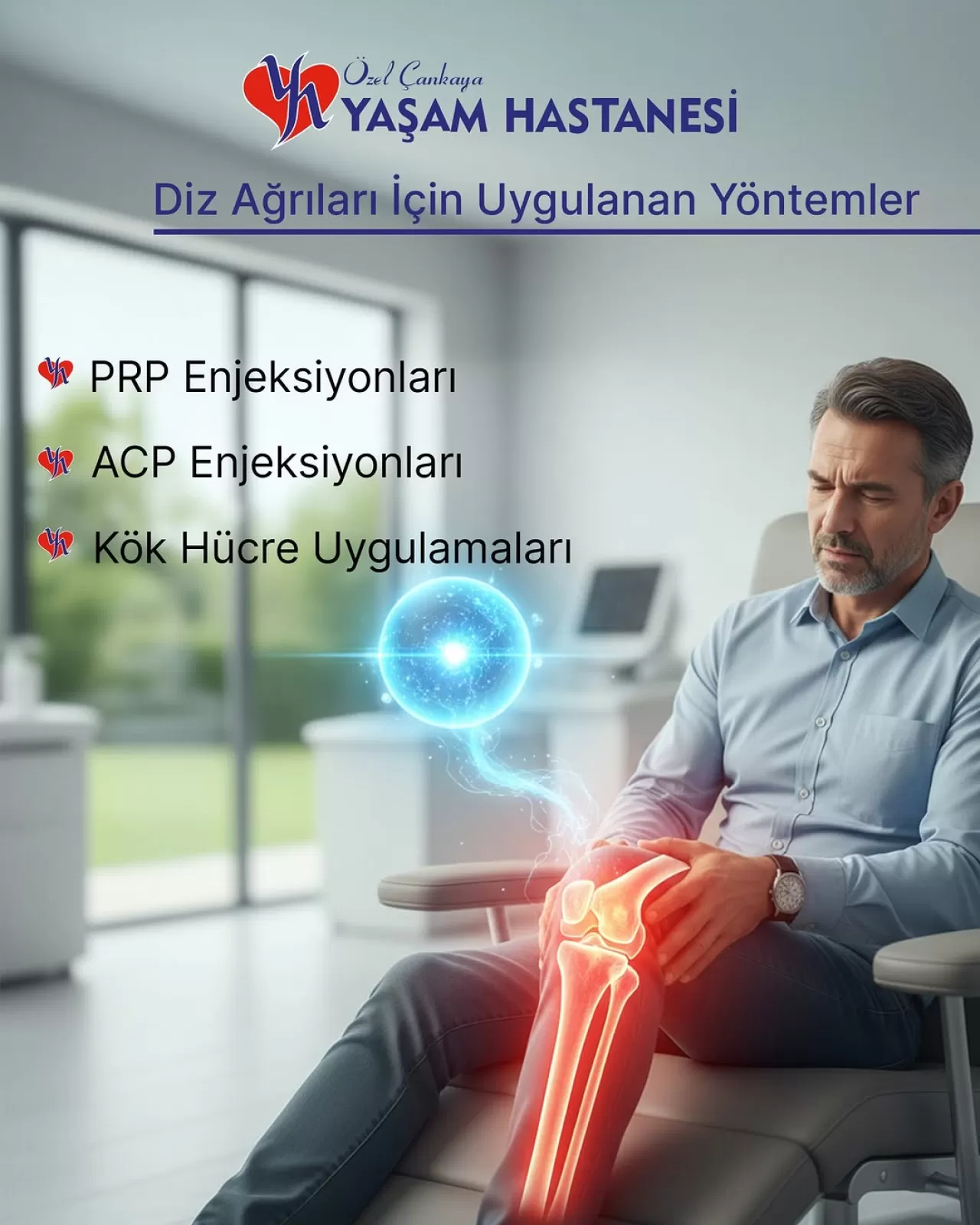 Diz Ağrılarına Çağdaş Çözümler: PRP, ACP ve Kök Hücre Tedavileri