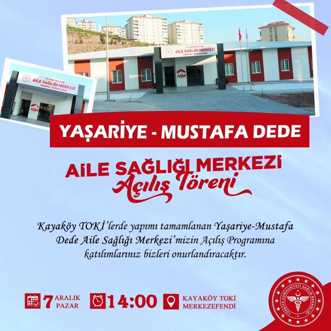 Denizli Kayaköy TOKİ'de Yeni Aile Sağlığı Merkezi Açılıyor