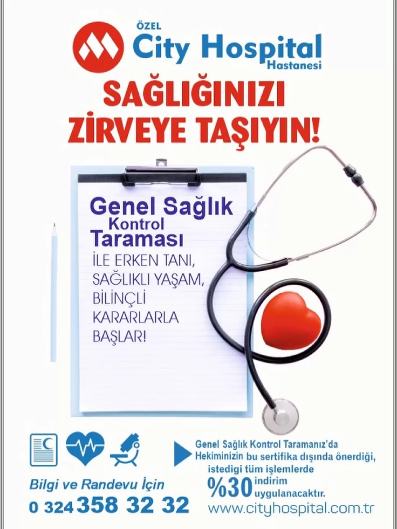 City Hospital Mersin'de Kadın ve Erkek Sağlık Taramaları Başladı