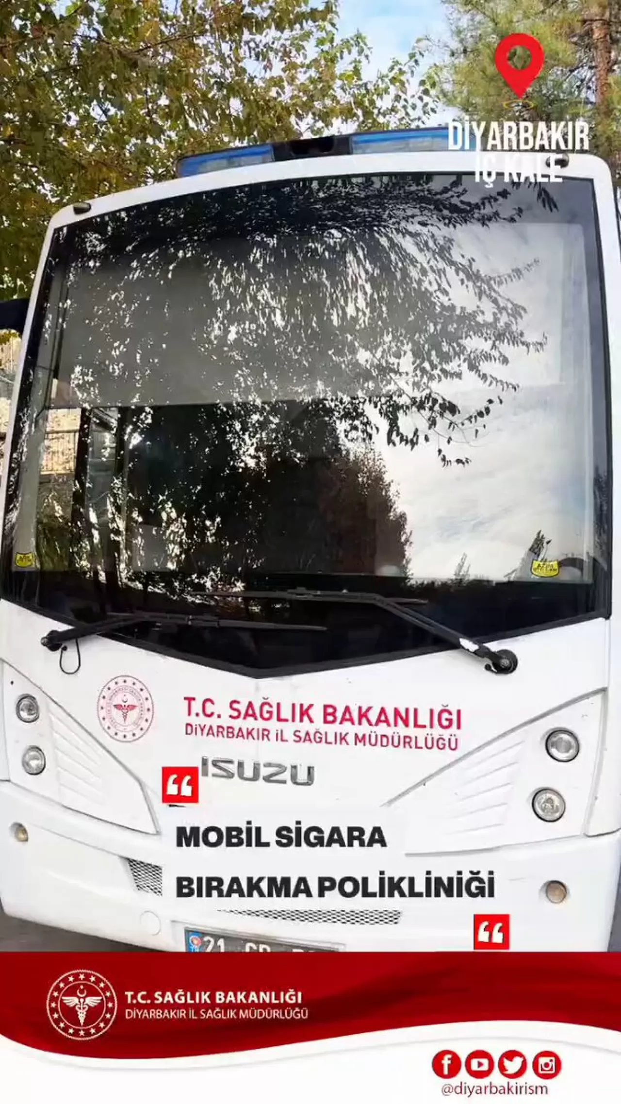 Diyarbakır'da Mobil Sigara Bırakma Polikliniği Vatandaşlarla Buluştu