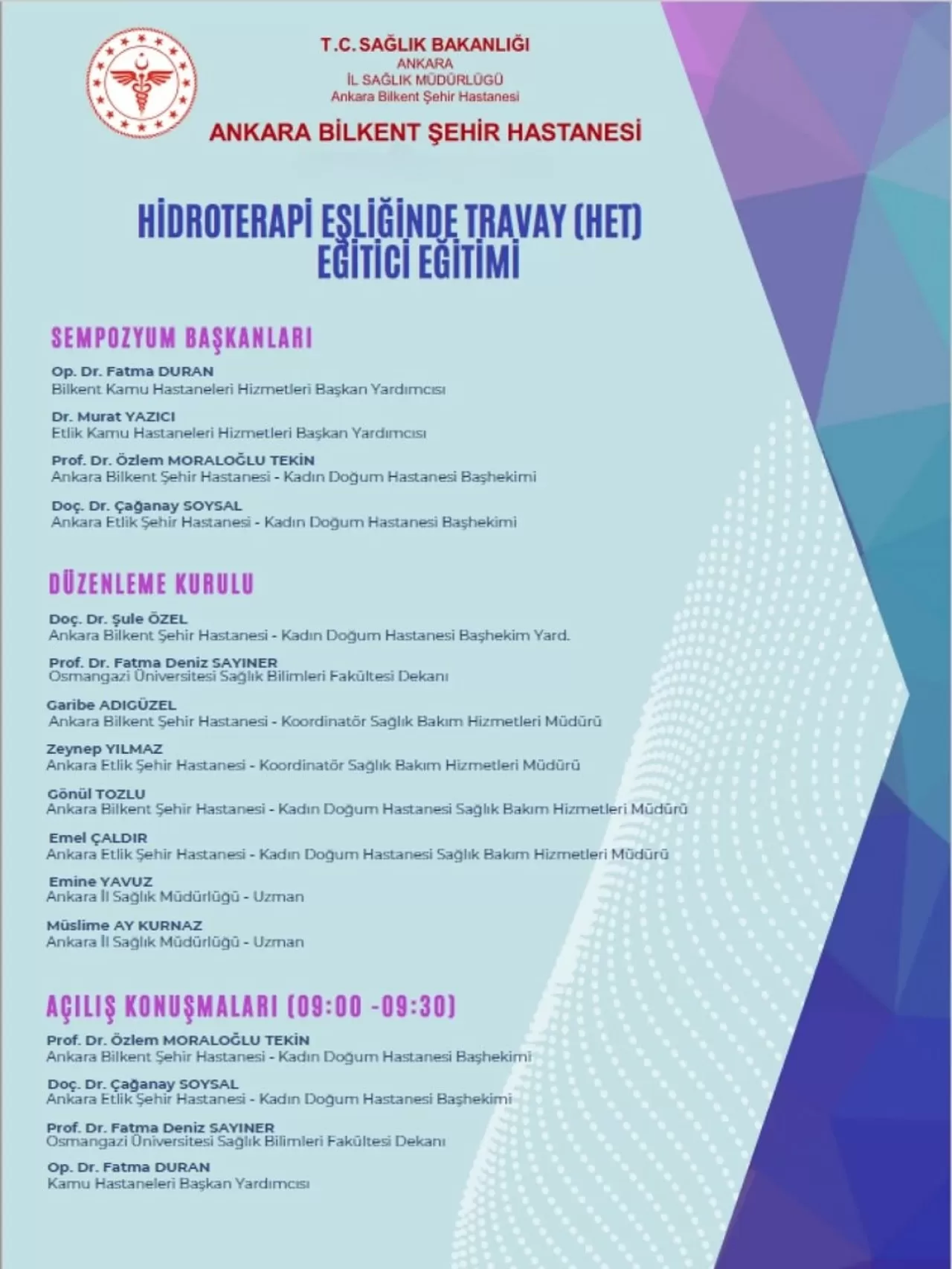 Ankara Bilkent Şehir Hastanesi'nde Hidroterapi ile Doğum Eğitimi