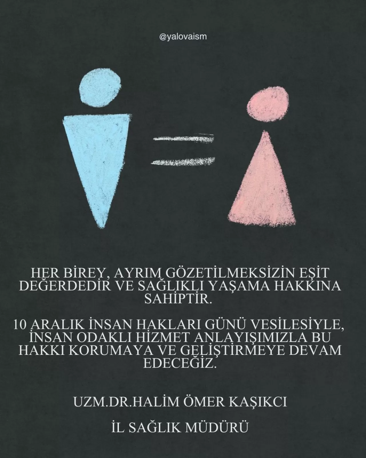 Yalova İl Sağlık Müdürlüğü'nden İnsan Hakları Günü Mesajı: Sağlıklı Yaşam Herkesin Hakkı