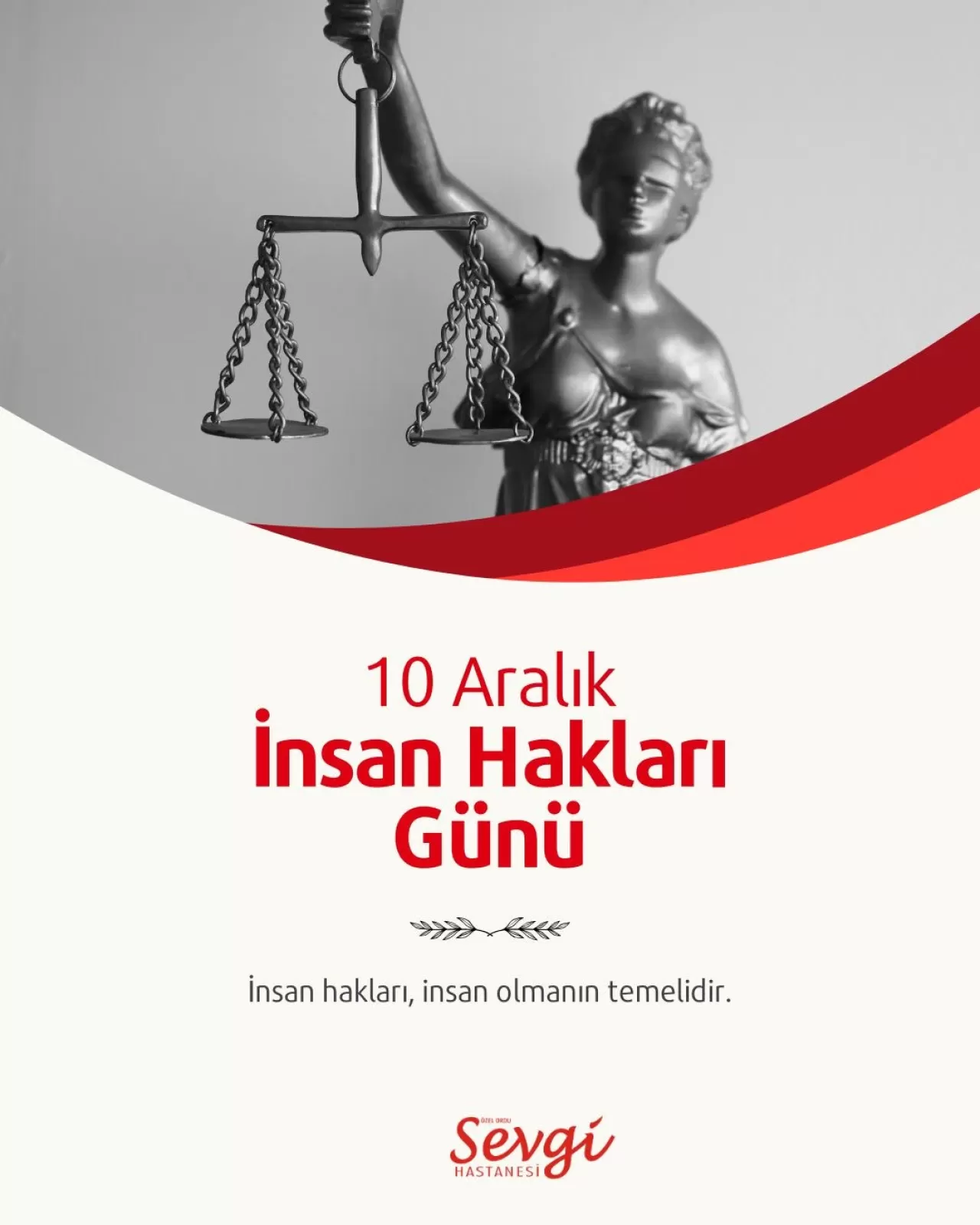 Özel Ordu Sevgi Hastanesi'nden 10 Aralık Dünya İnsan Hakları Günü Mesajı