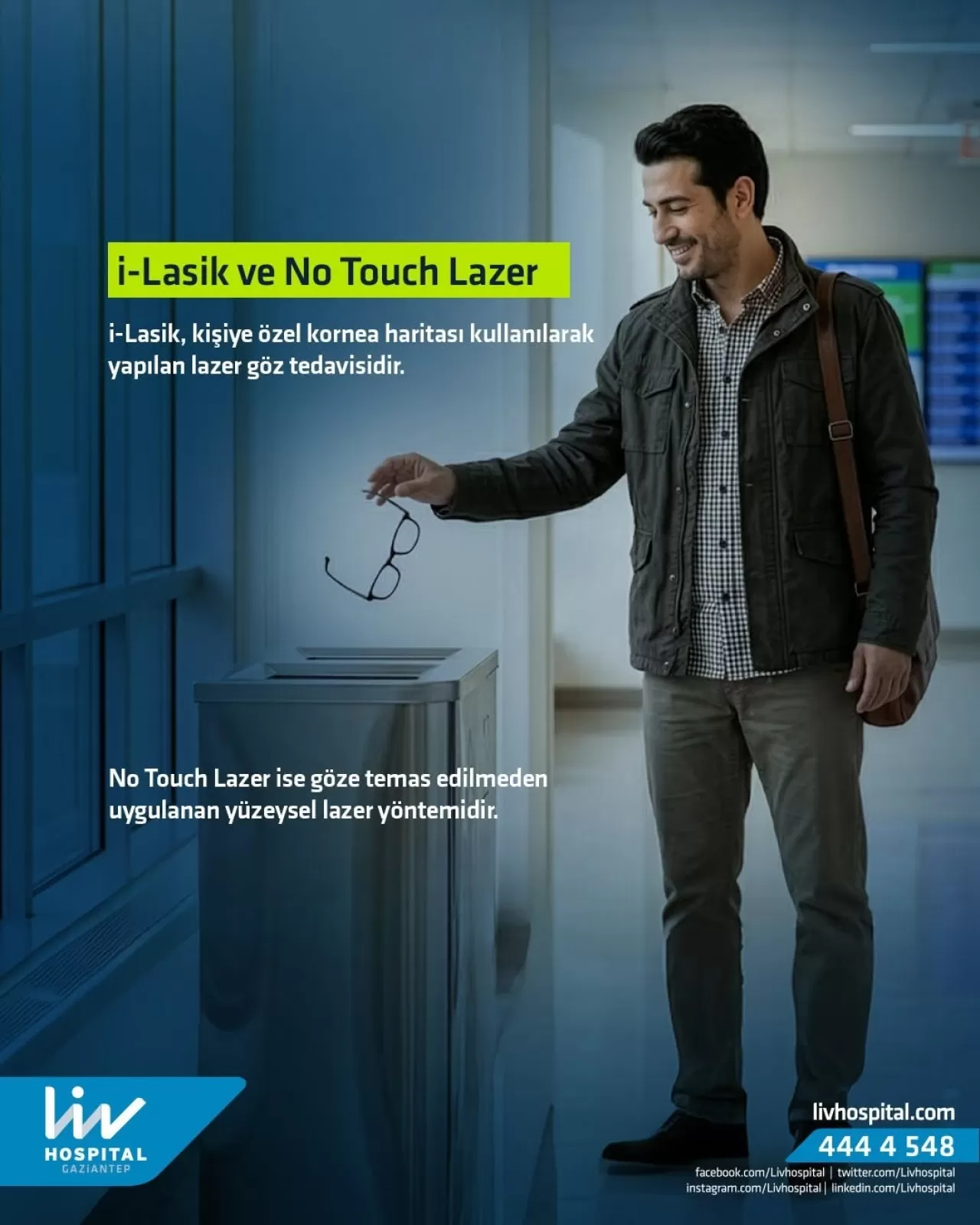 Liv Hospital Gaziantep, Kişiye Özel Lazer Göz Tedavileri ile Görüş Kalitesini Artırıyor