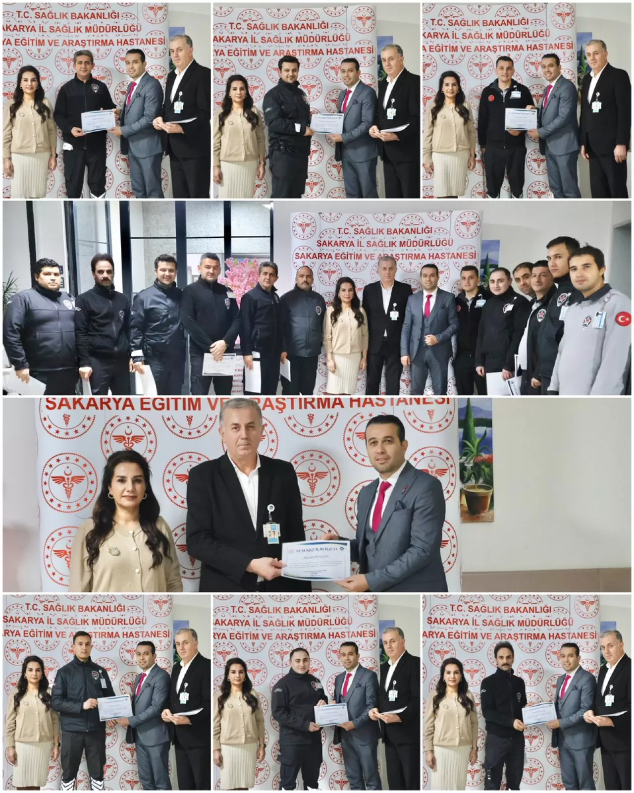 Sakarya Üniversitesi Eğitim Ve Araştırma Hastanesi Personeline Teşekkür Belgeleri Takdim Edildi