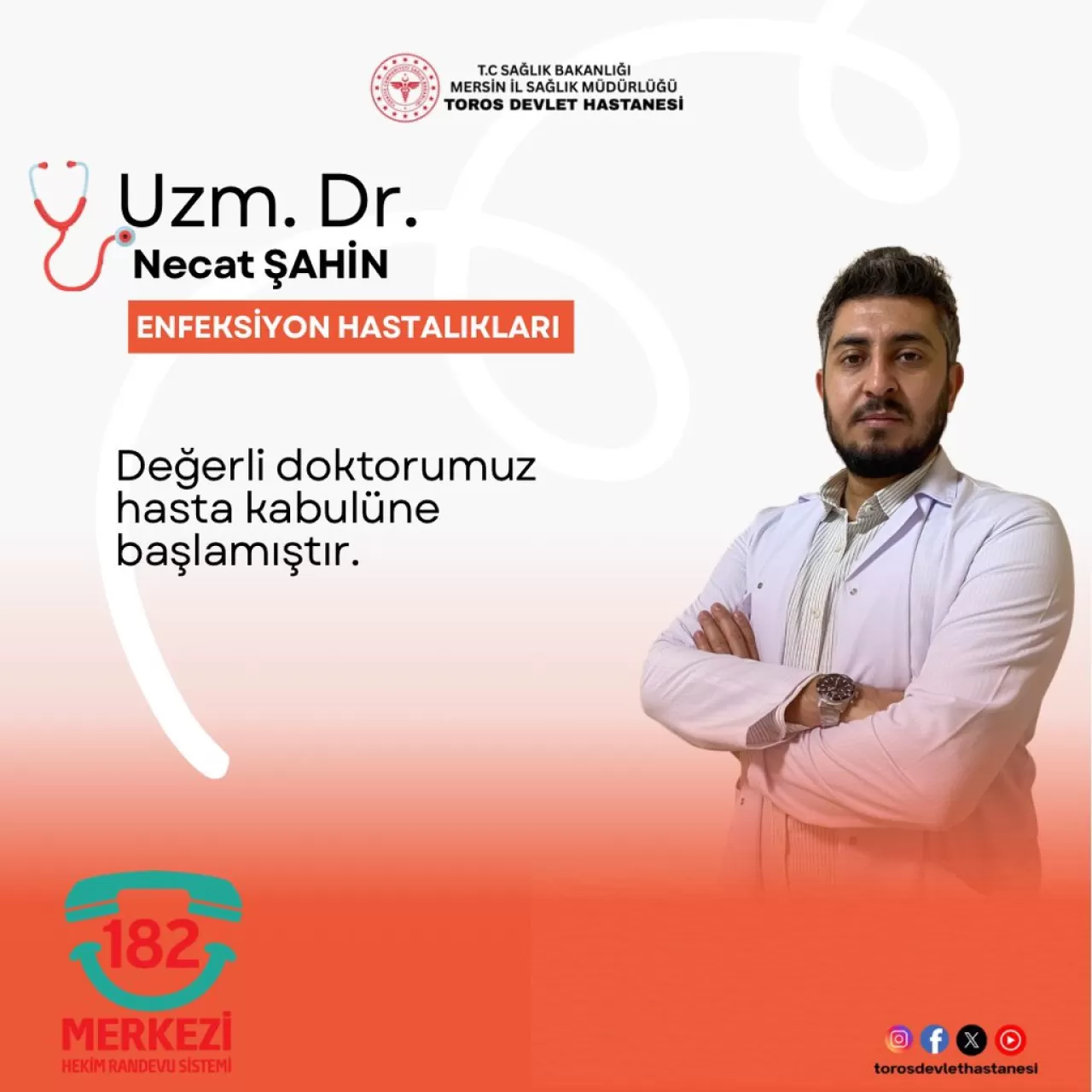 Mersin'de Yeni Uzman Hekim Hizmete Başladı
