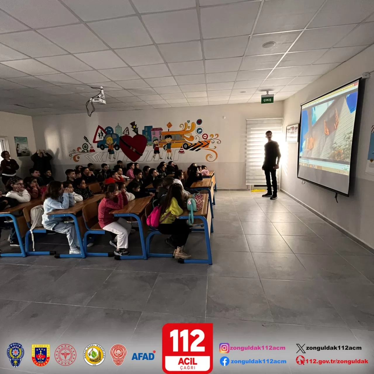 Zonguldak'ta Öğrencilere 112 Acil Çağrı Merkezi Tanıtıldı