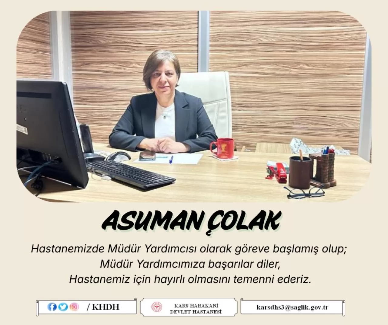 Kars Harakani Devlet Hastanesi'ne Yeni Müdür Yardımcısı Atandı