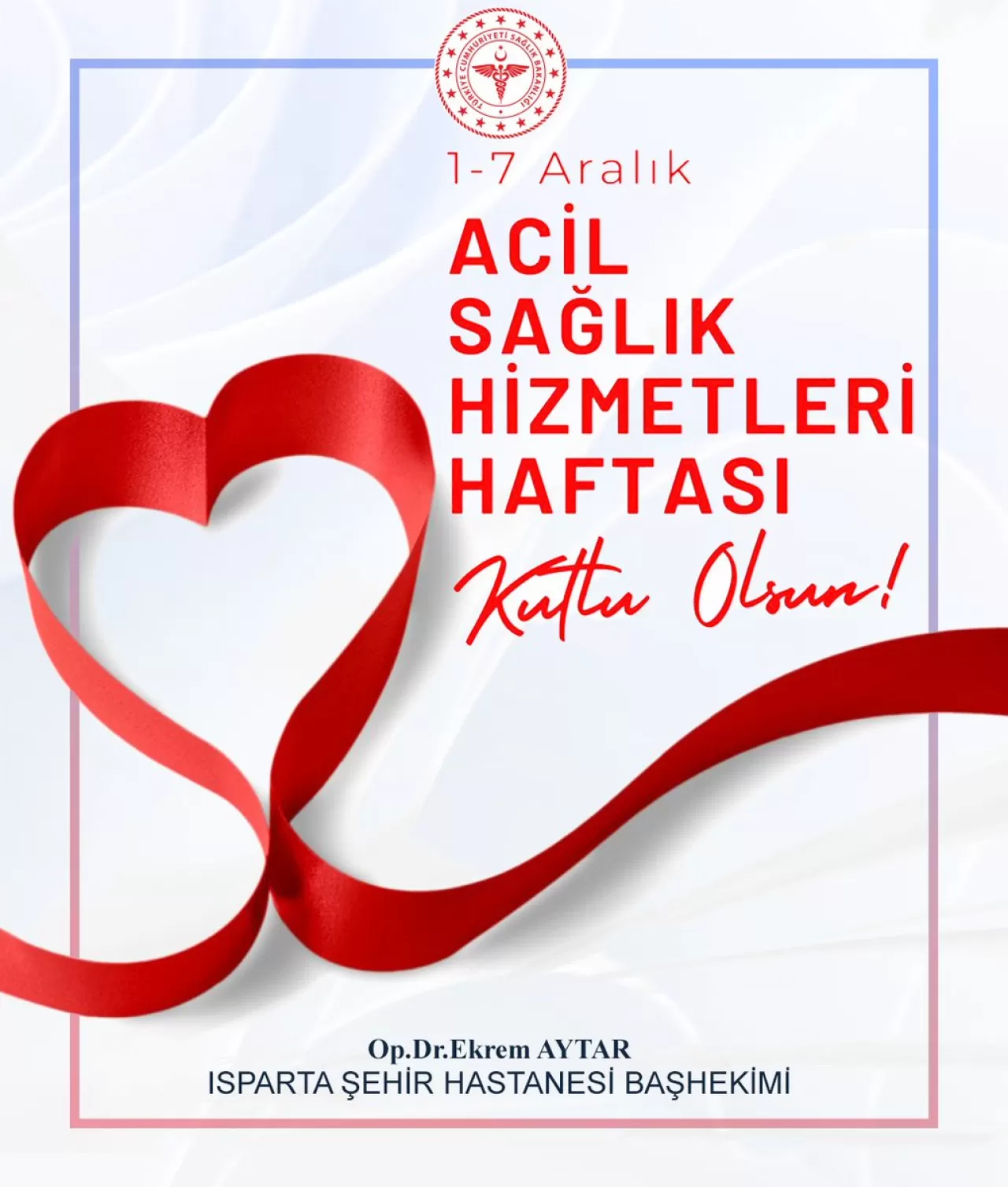 Isparta Şehir Hastanesi Başhekimi Acil Sağlık Ekibine Teşekkür Etti