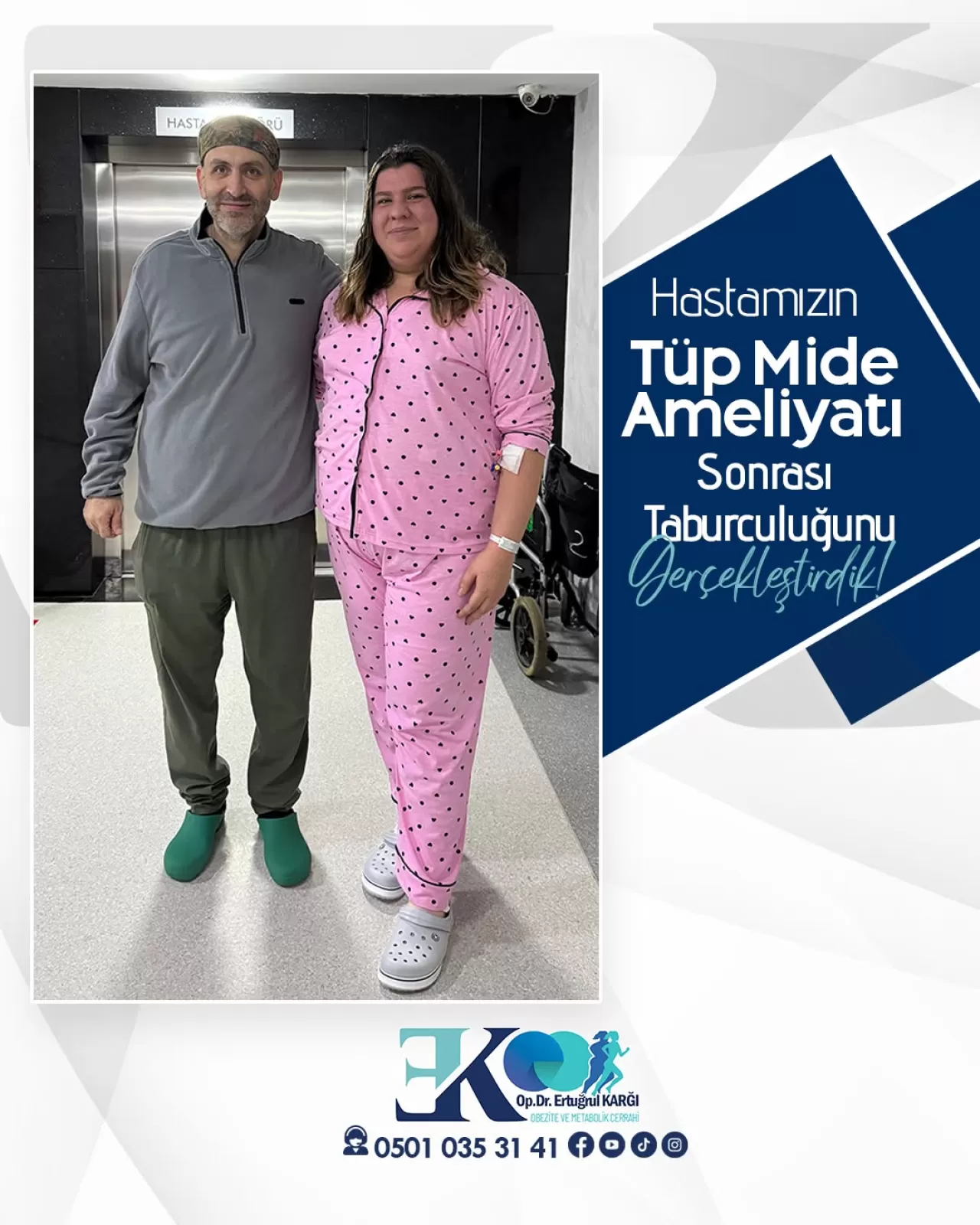 Tüp Mide Ameliyatı Sonrası Başarılı Taburculuk Gerçekleştirildi