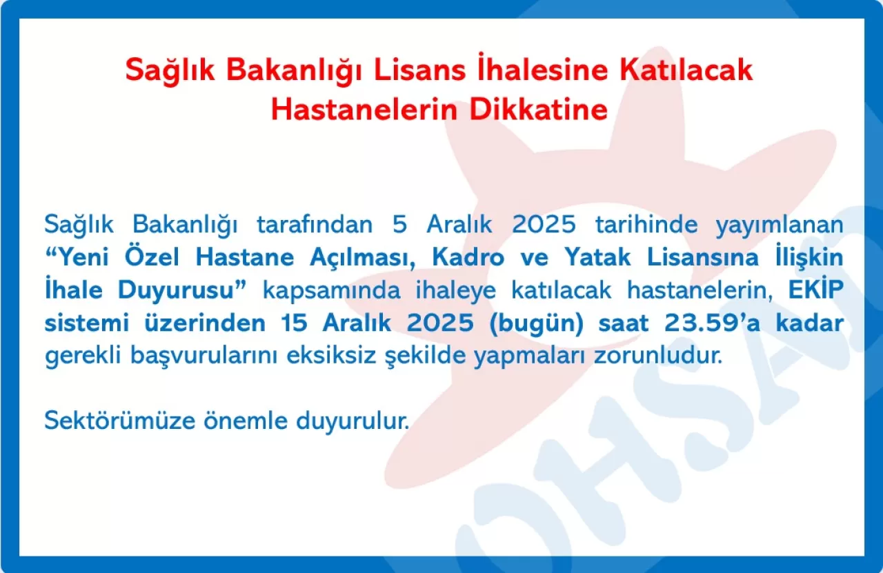 Özel Hastane Lisans İhalesi Öncesi Önemli Uyarılar