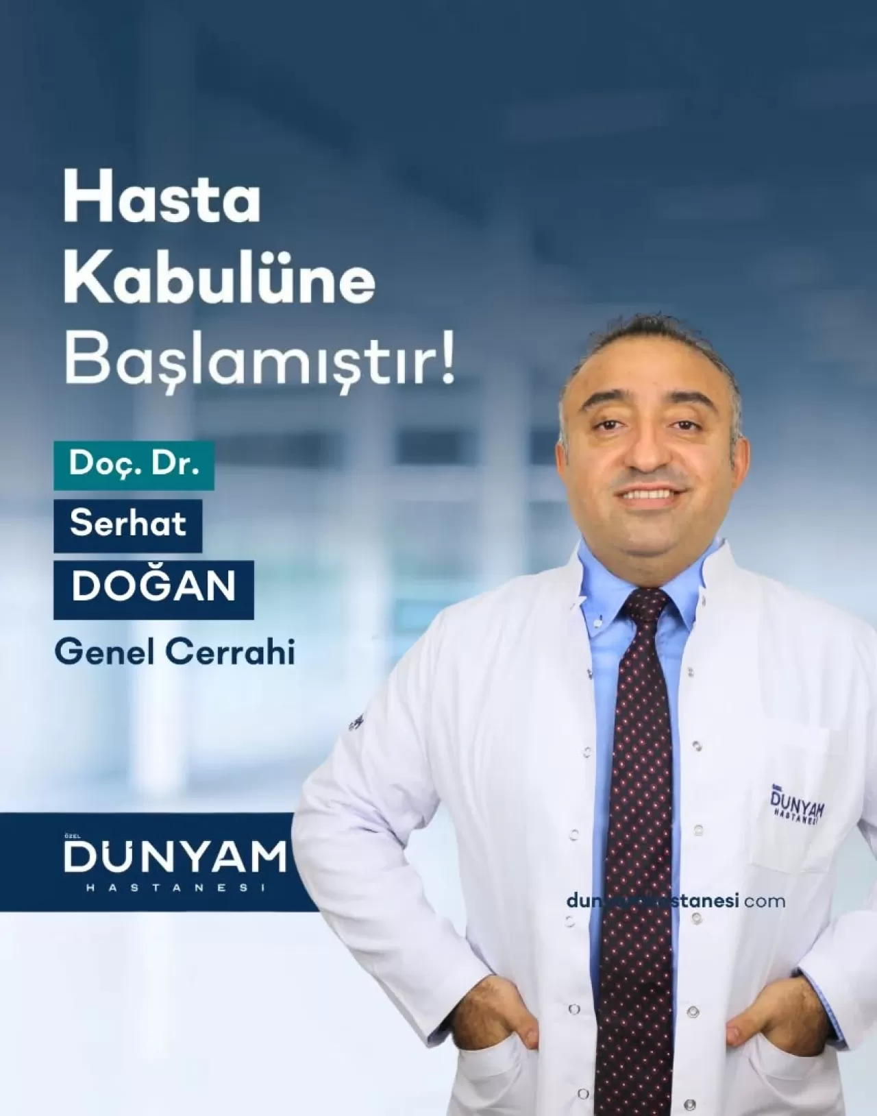 Doç. Dr. Serhat Doğan, Kayseri Dünyam Hastanesi'nde Hasta Kabulüne Başladı