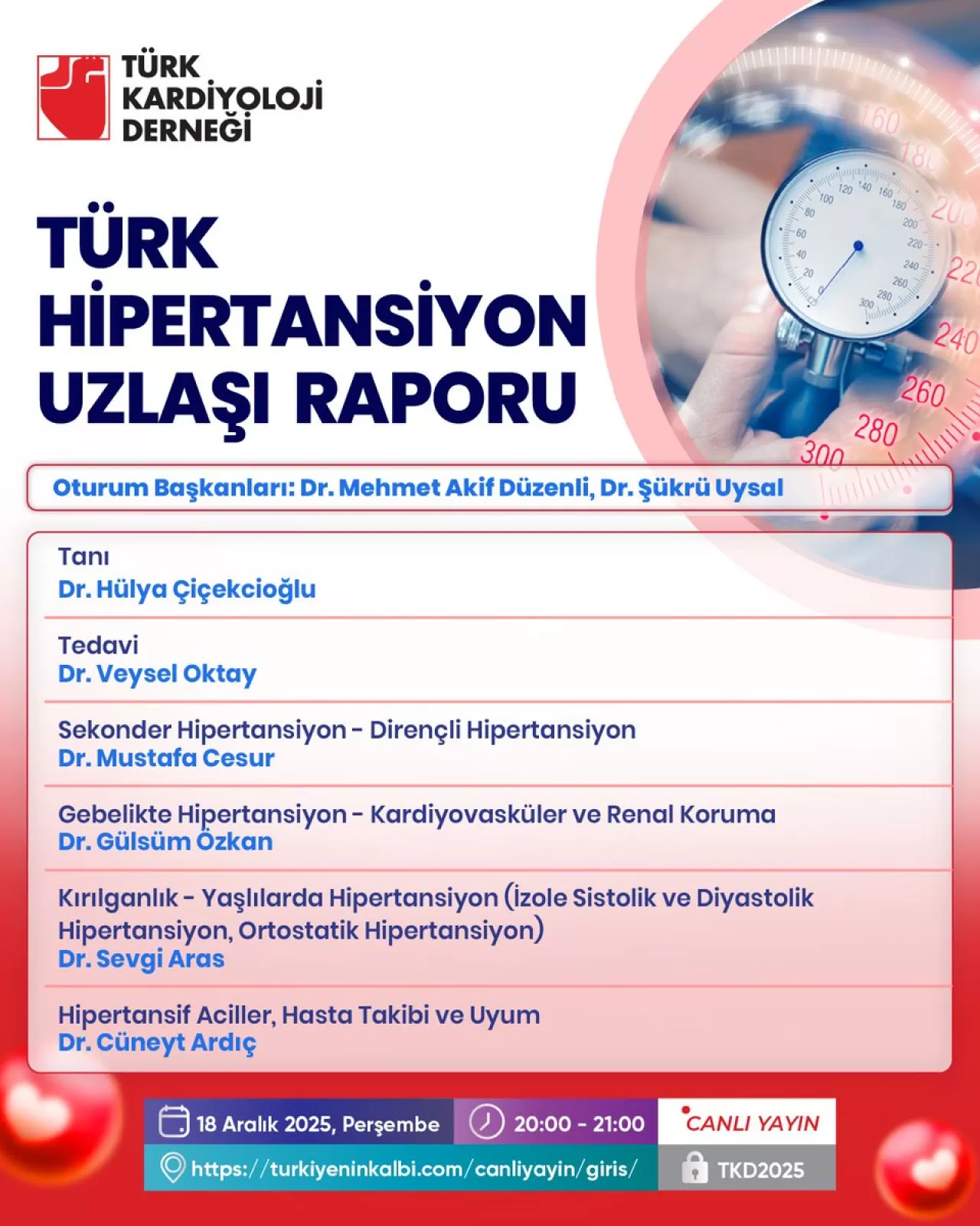 Türk Kardiyoloji Derneği Hipertansiyon Uzlaşı Raporu'nu Webinar ile Duyuracak