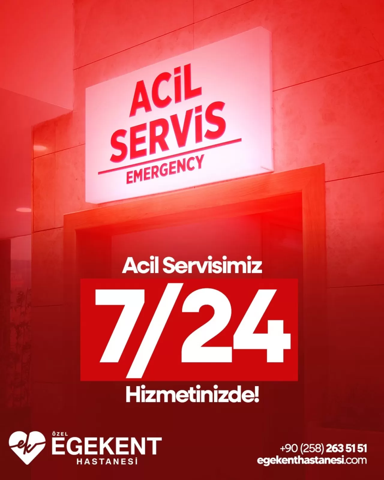 Denizli Özel Egekent Hastanesi Acil Servisi 7/24 Hizmet Veriyor